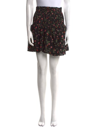 Ganni Floral Print Mini Skirt