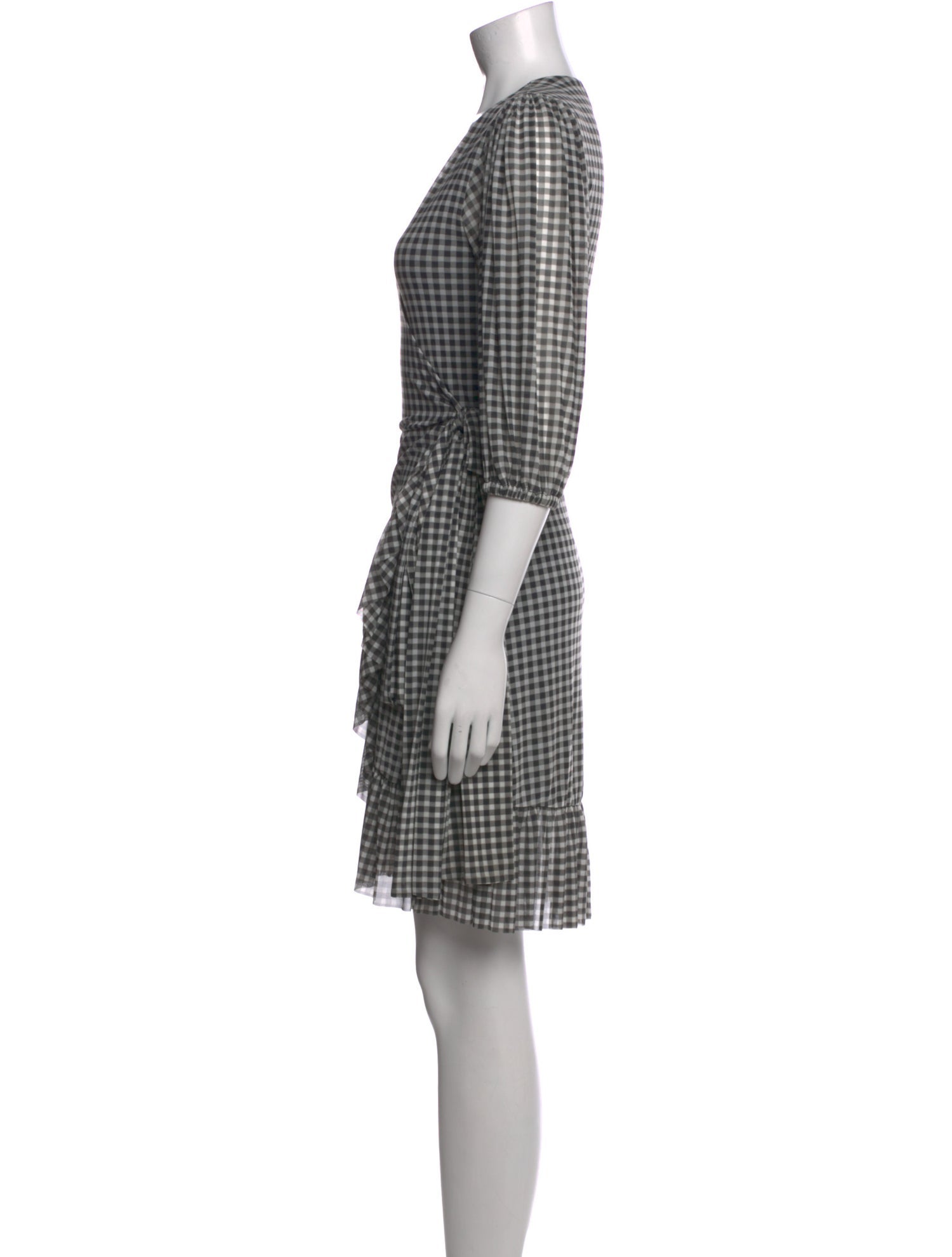 Ganni Plaid Print Mini Dress