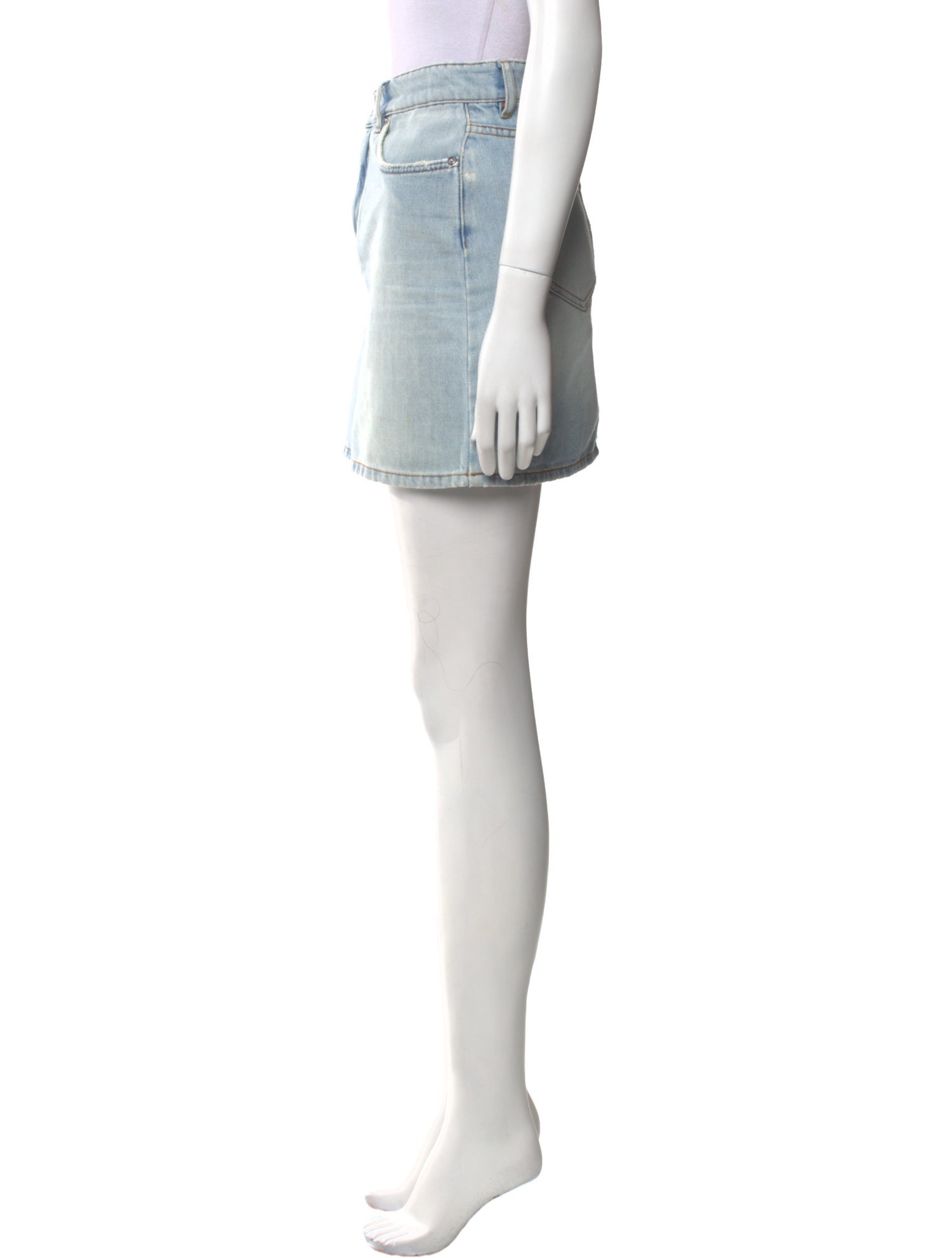 Ganni Distressed Accents Mini Skirt