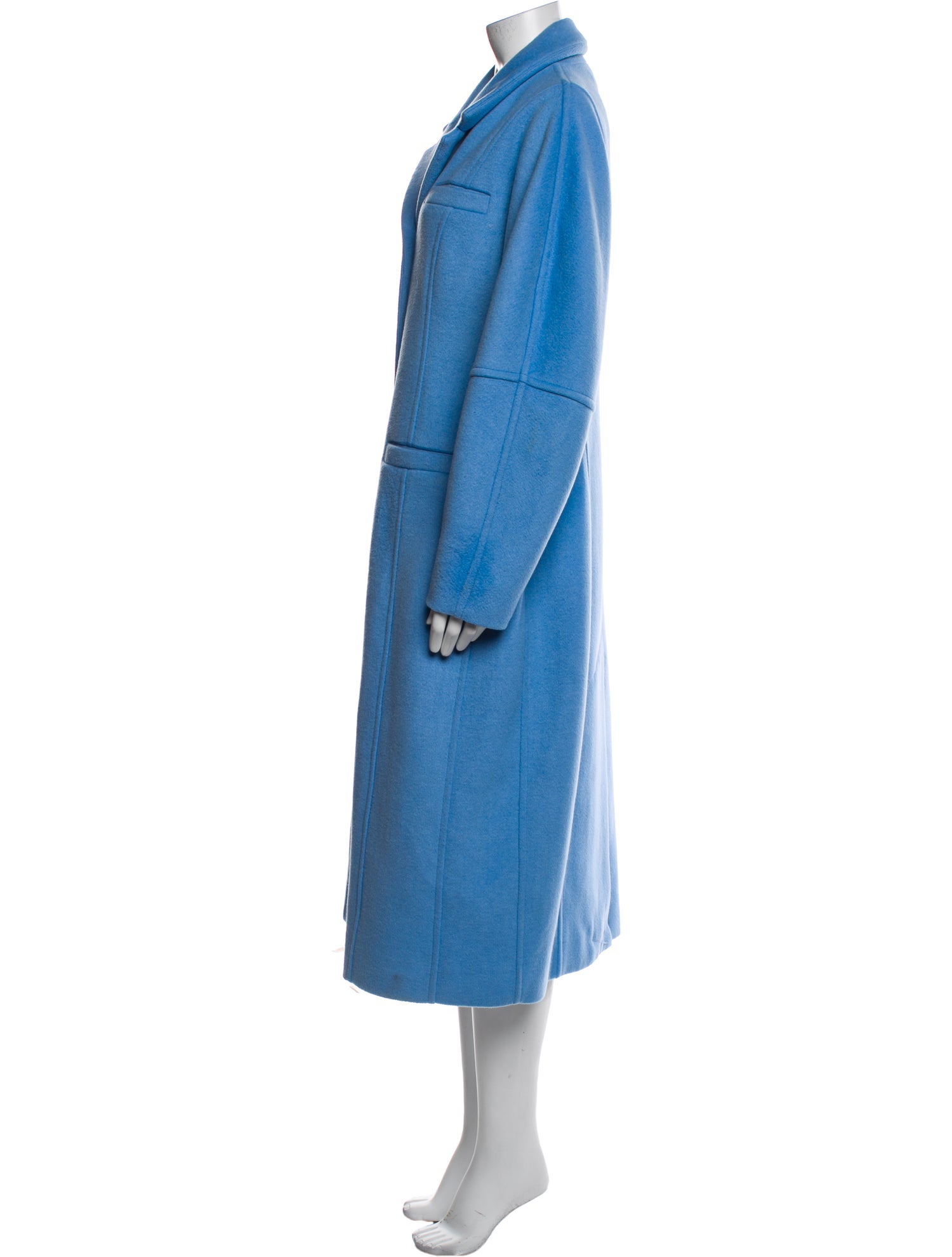 Ganni Wool Faux Fur Coat