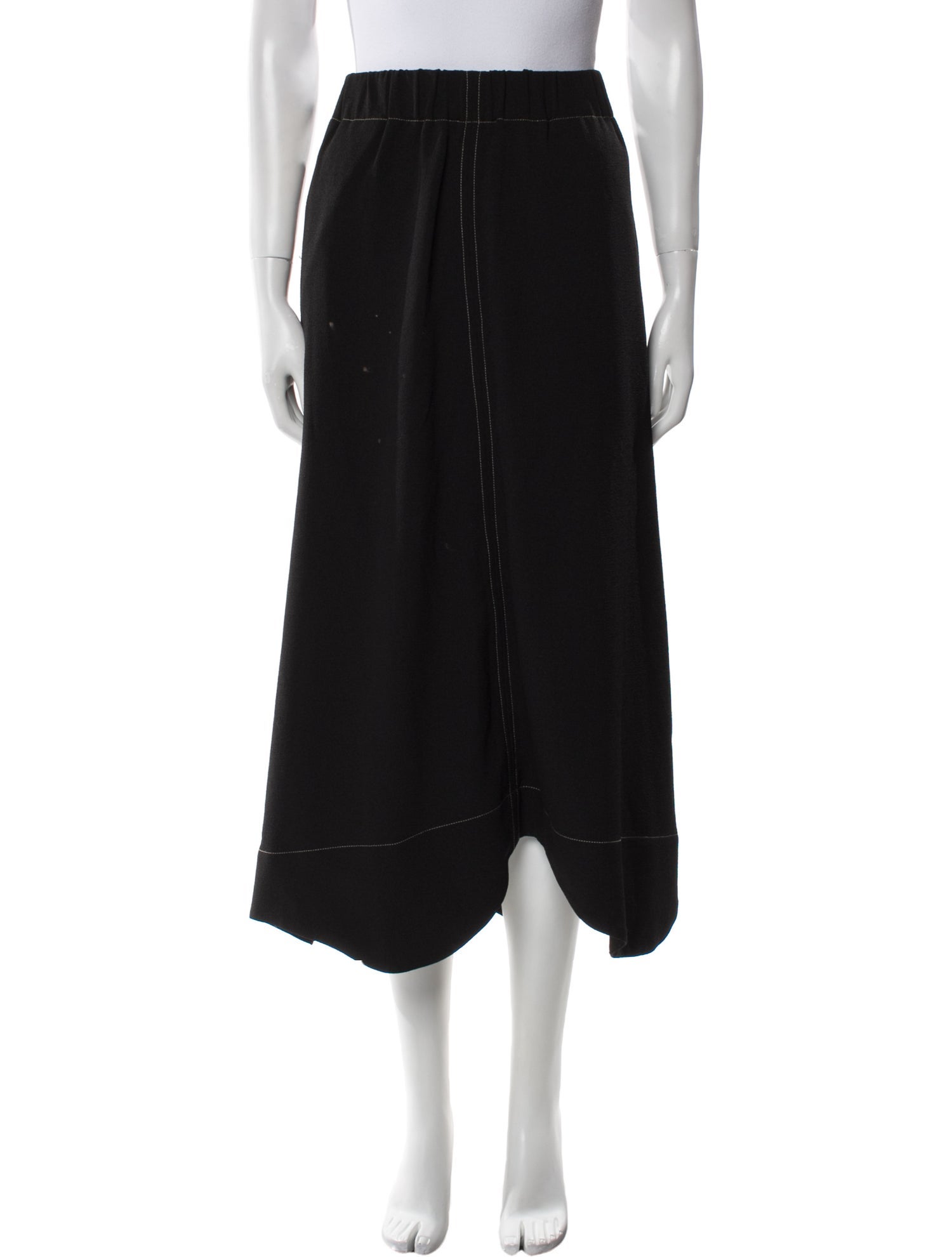 Ganni Embroidered Accent Midi Length Skirt