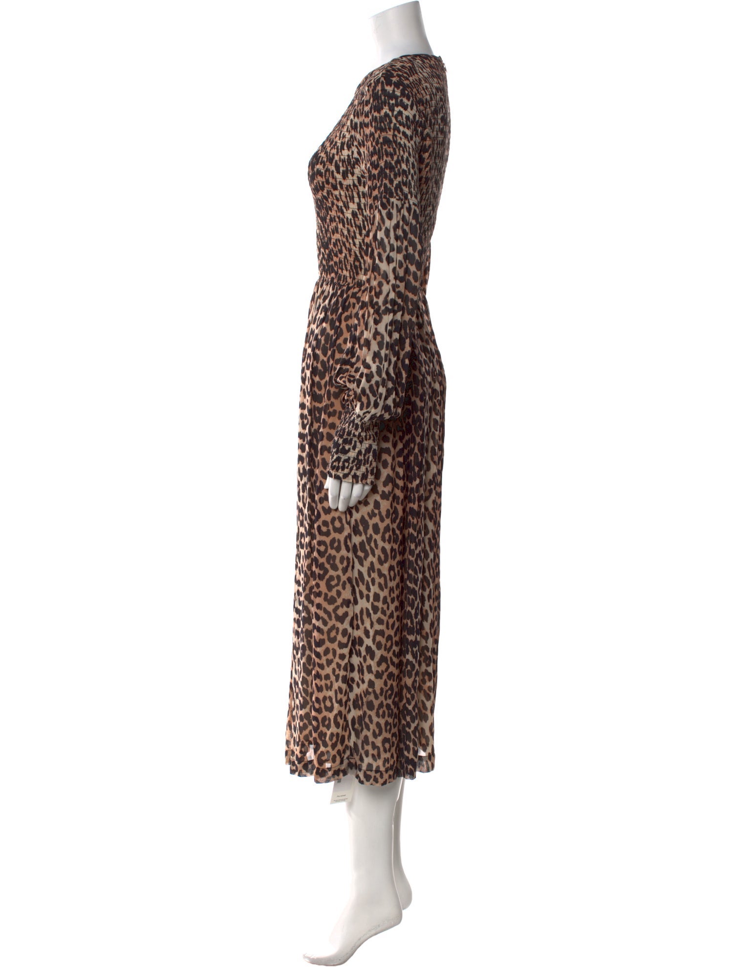Ganni Animal Print Long Dress