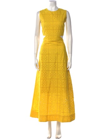 Ganni Crew Neck Long Dress