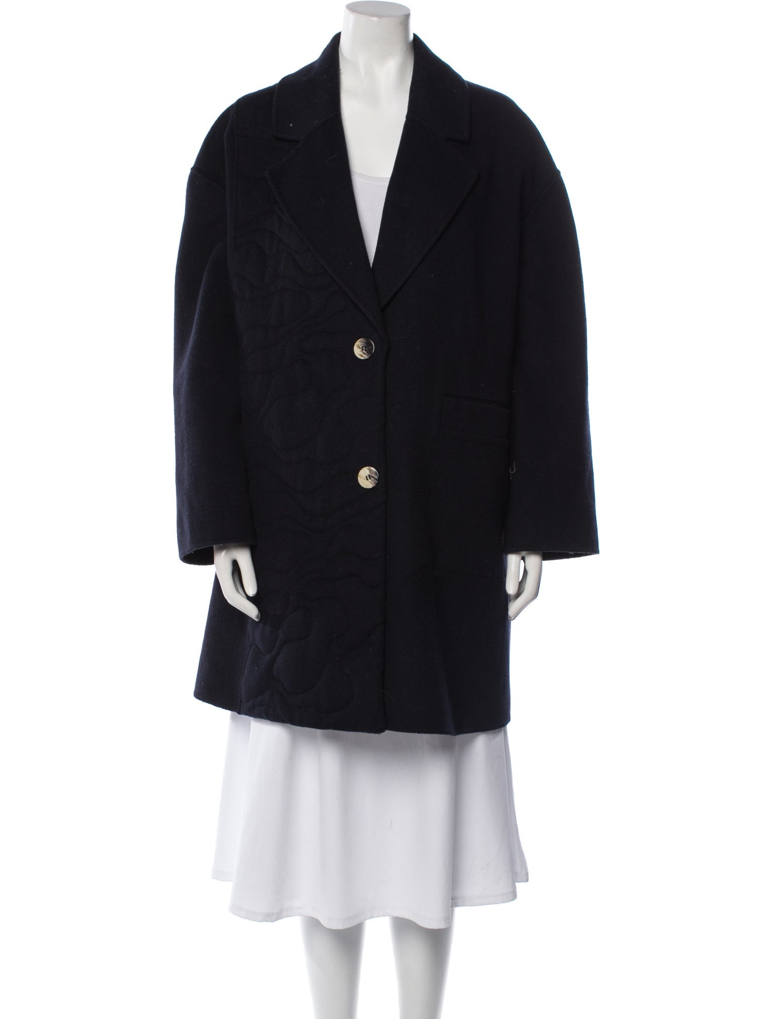 Ganni Wool Peacoat