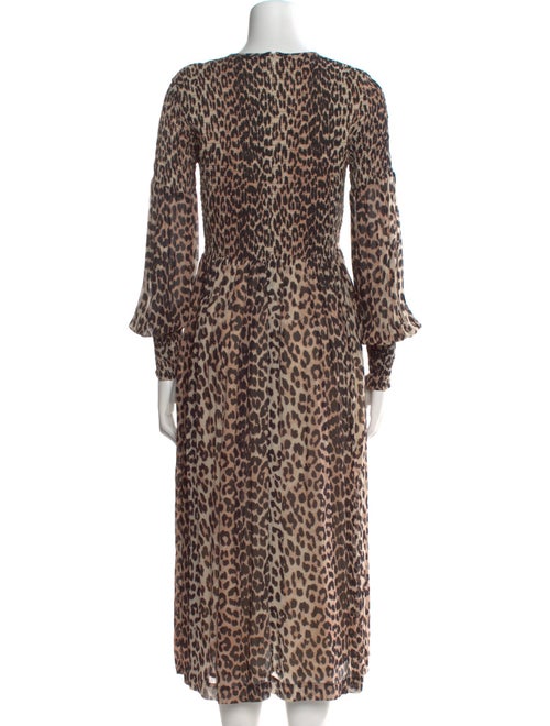 Ganni Animal Print Long Dress