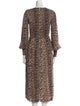 Ganni Animal Print Long Dress