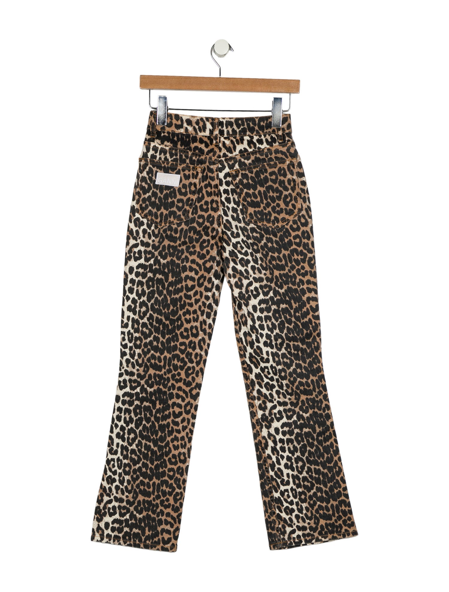 Ganni Betzy Cropped Straight Leg Jeans