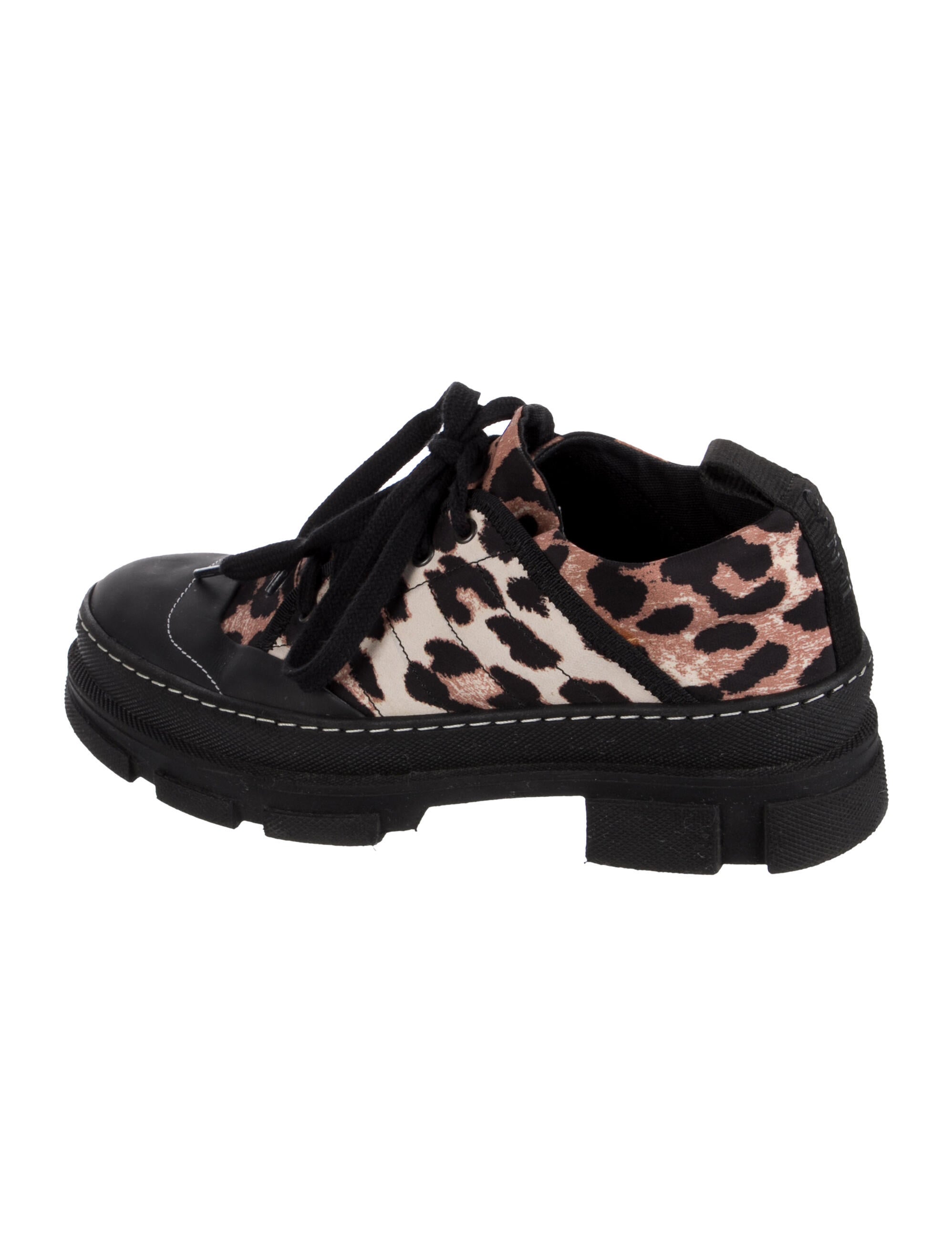 Ganni Animal Print Oxfords