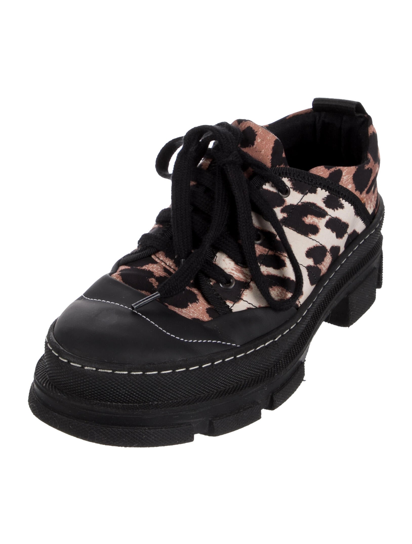 Ganni Animal Print Oxfords