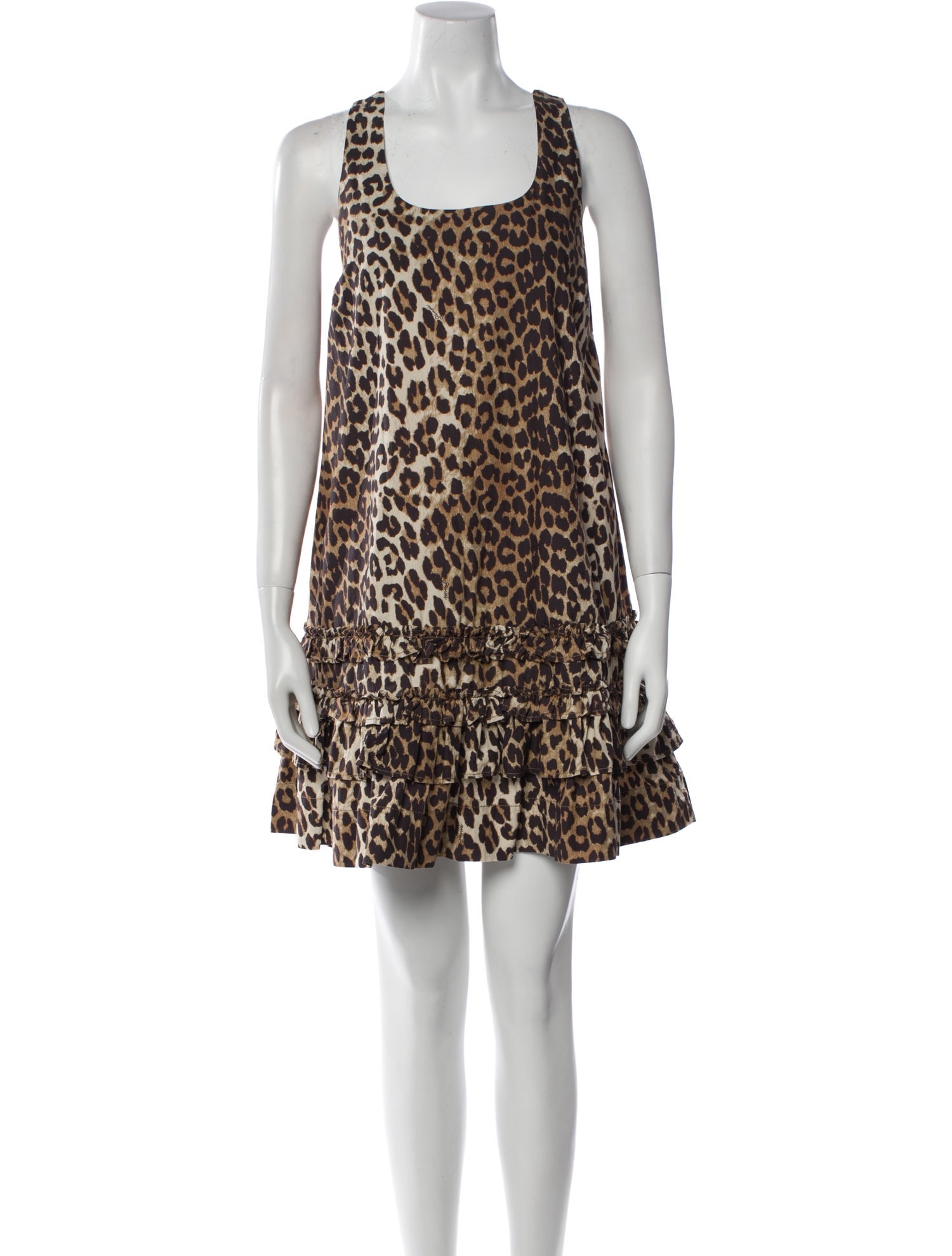Ganni Animal Print Mini Dress w/ Tags