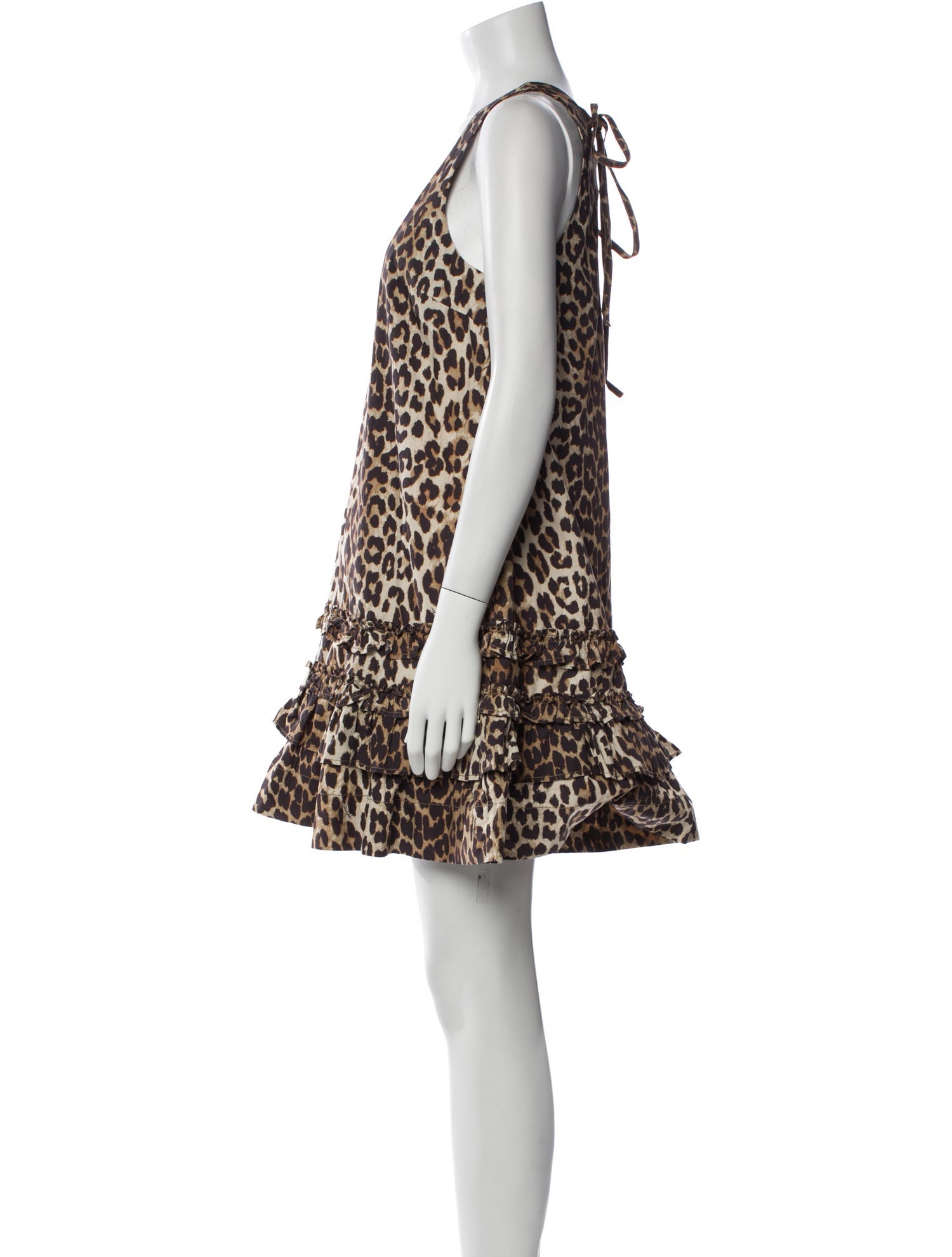 Ganni Animal Print Mini Dress w/ Tags