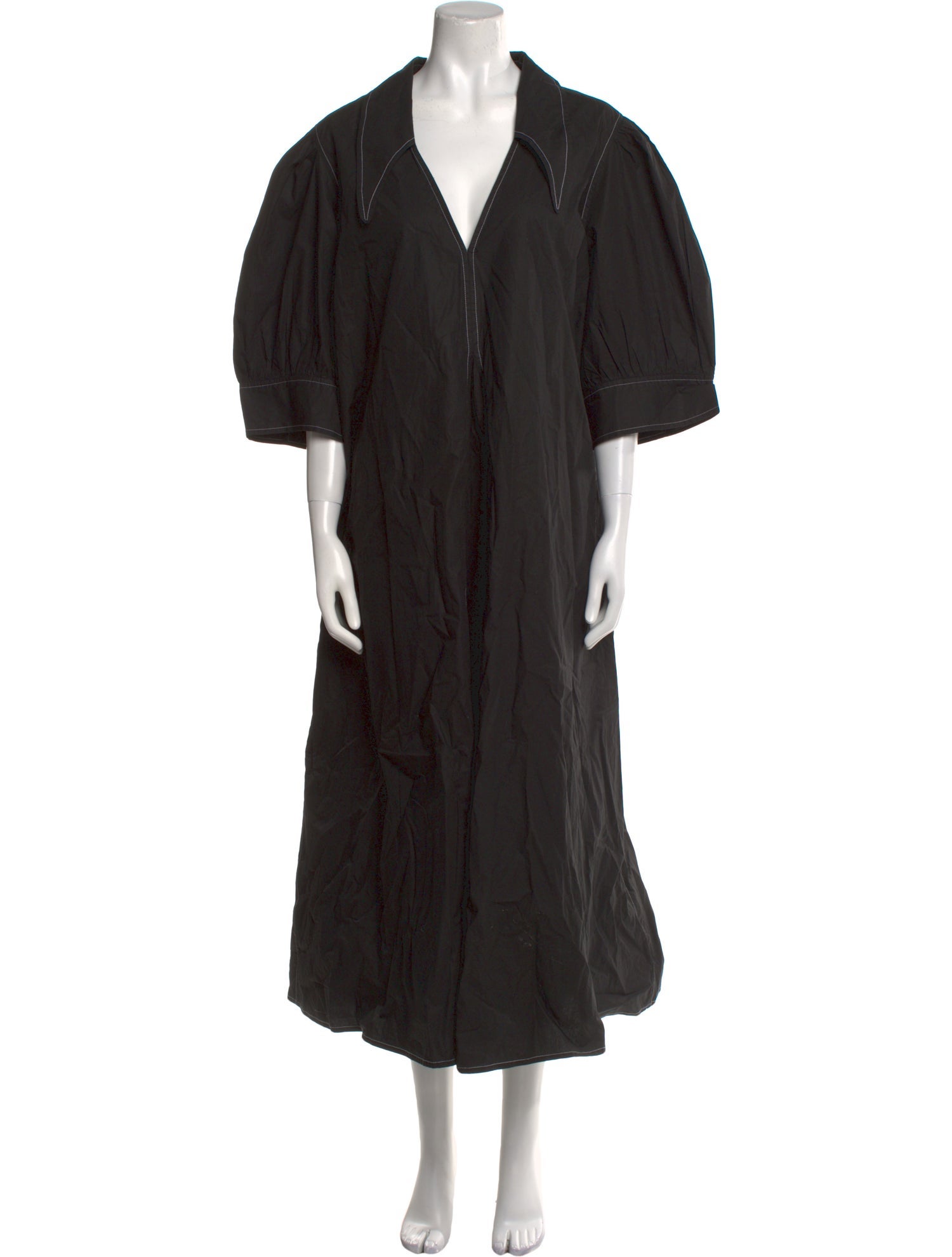 Ganni V-Neck Long Dress