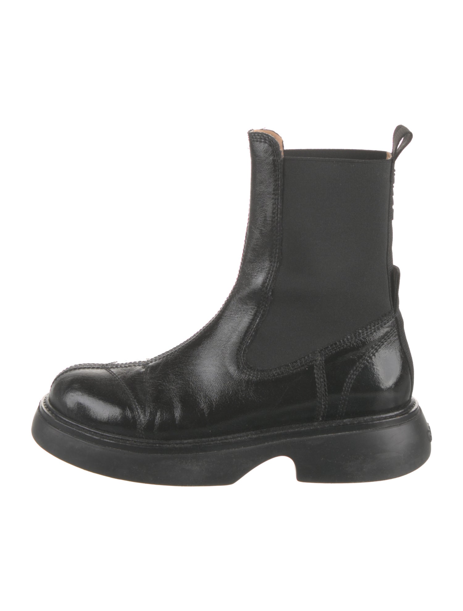 Ganni Leather Chelsea Boots