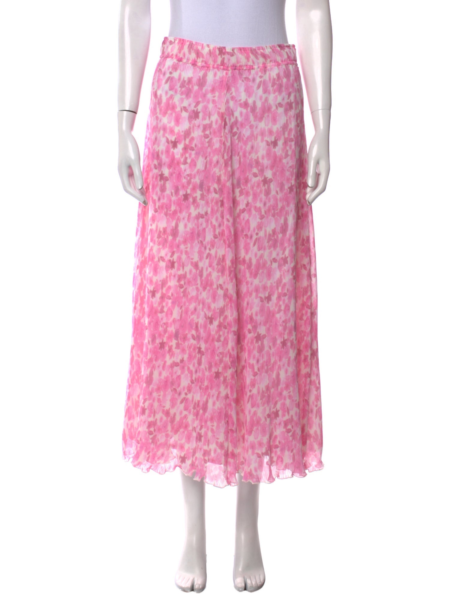 Ganni Floral Print Midi Length Skirt