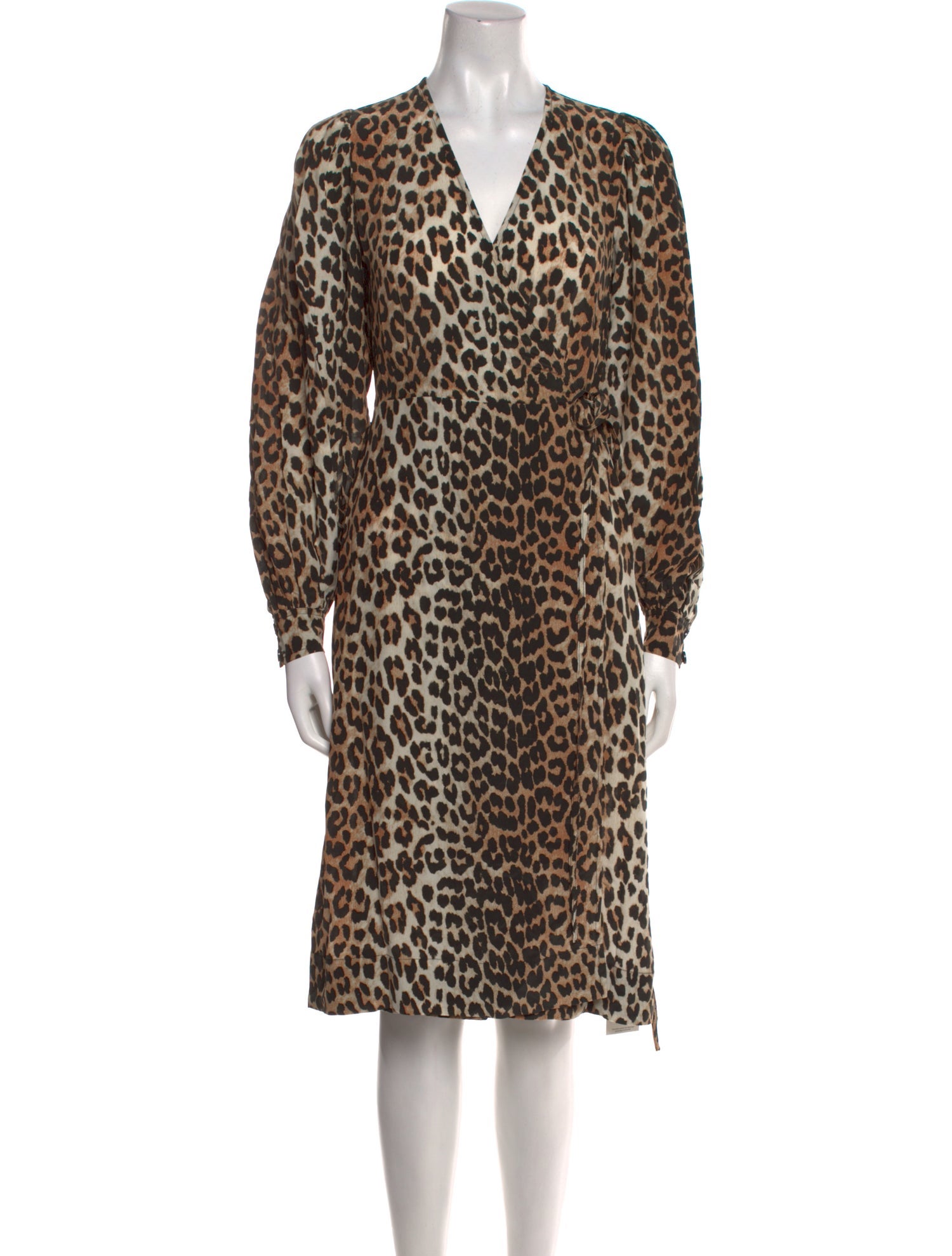 Ganni Animal Print Midi Length Dress w/ Tags
