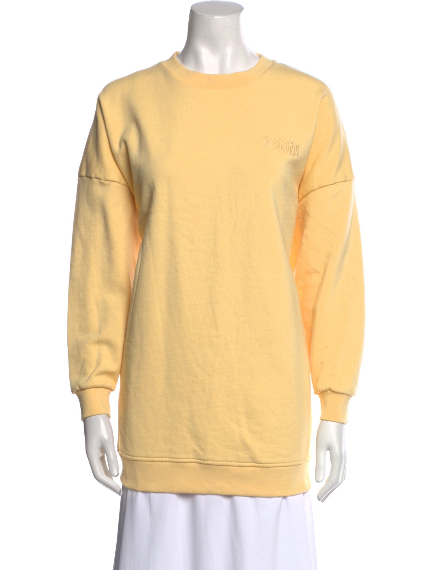 Ganni Crew Neck Long Sleeve Sweatshirt