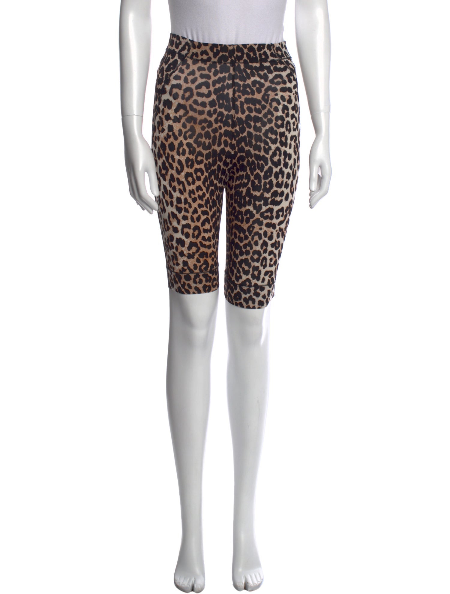 Ganni Animal Print Knee-Length Shorts