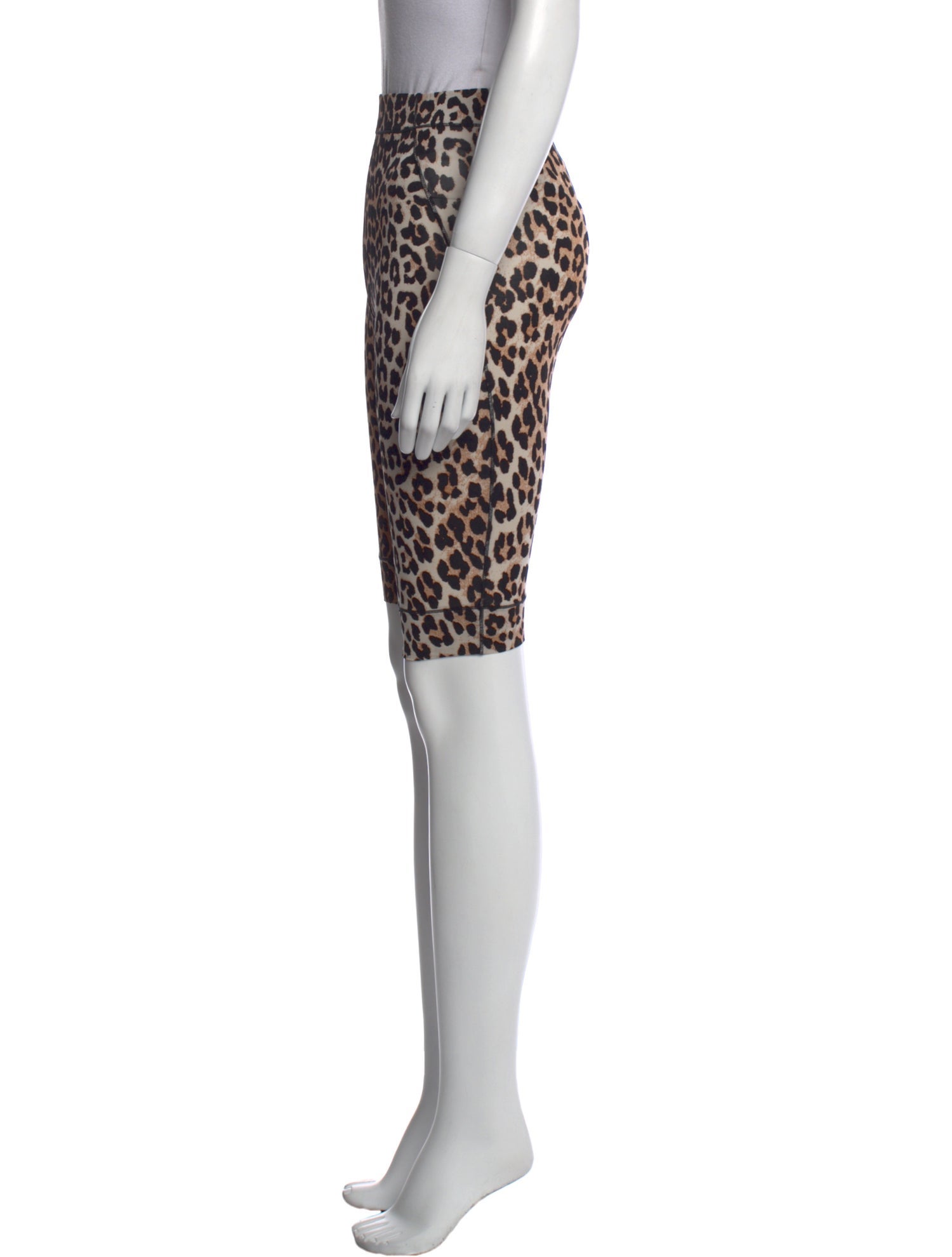 Ganni Animal Print Knee-Length Shorts