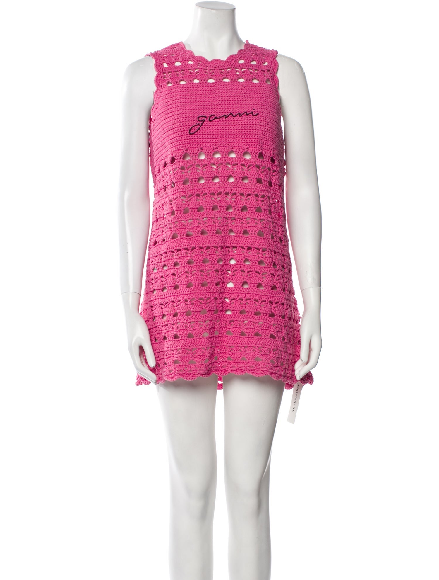 Ganni Crew Neck Mini Dress