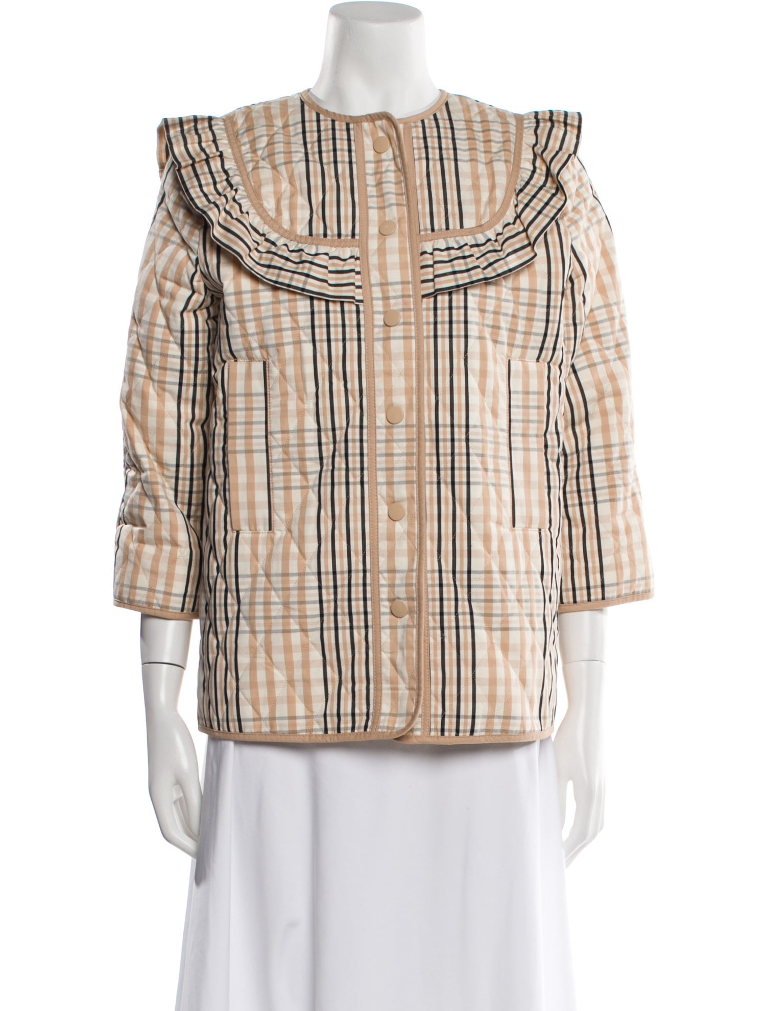 Ganni Plaid Print Jacket