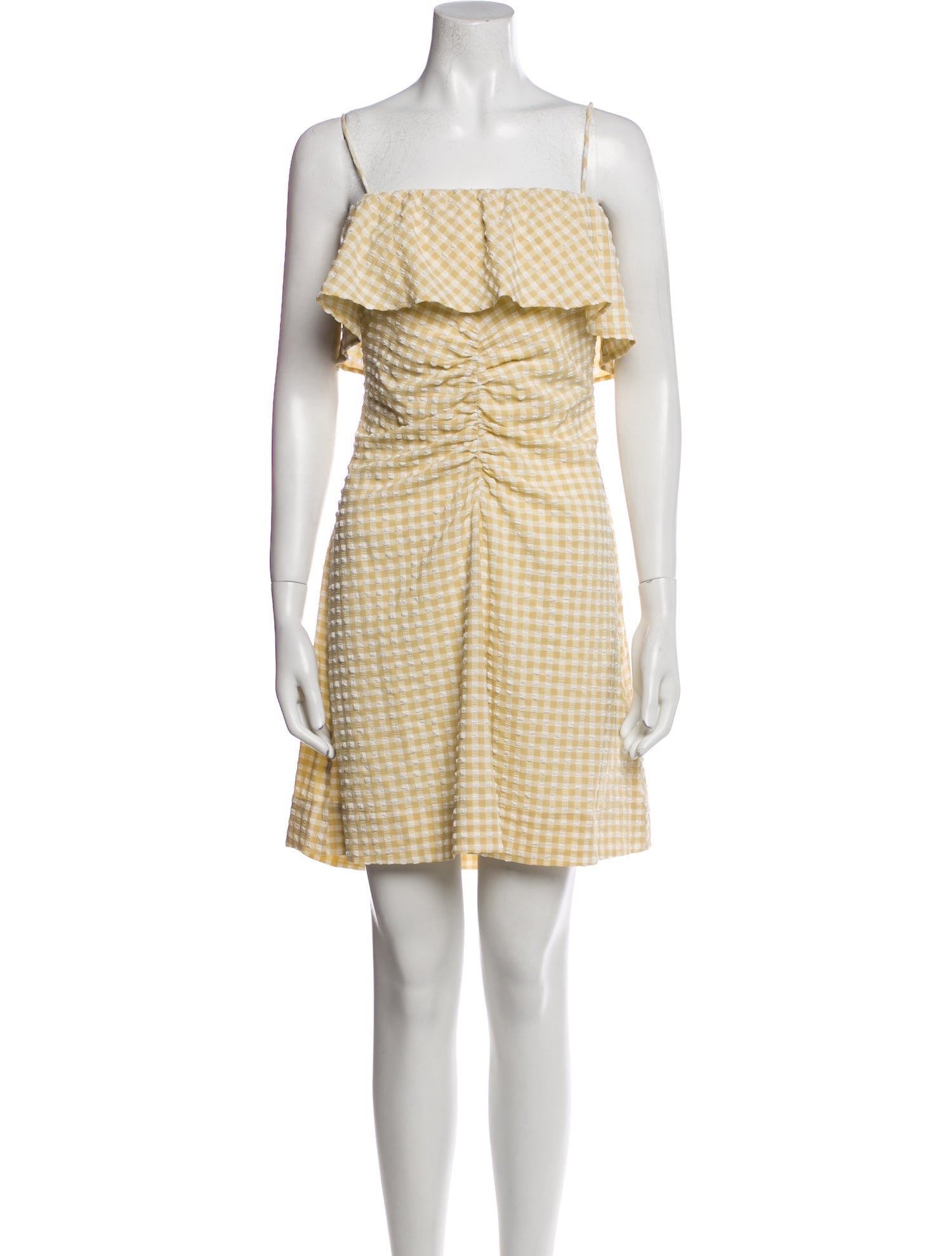 Ganni Plaid Print Mini Dress