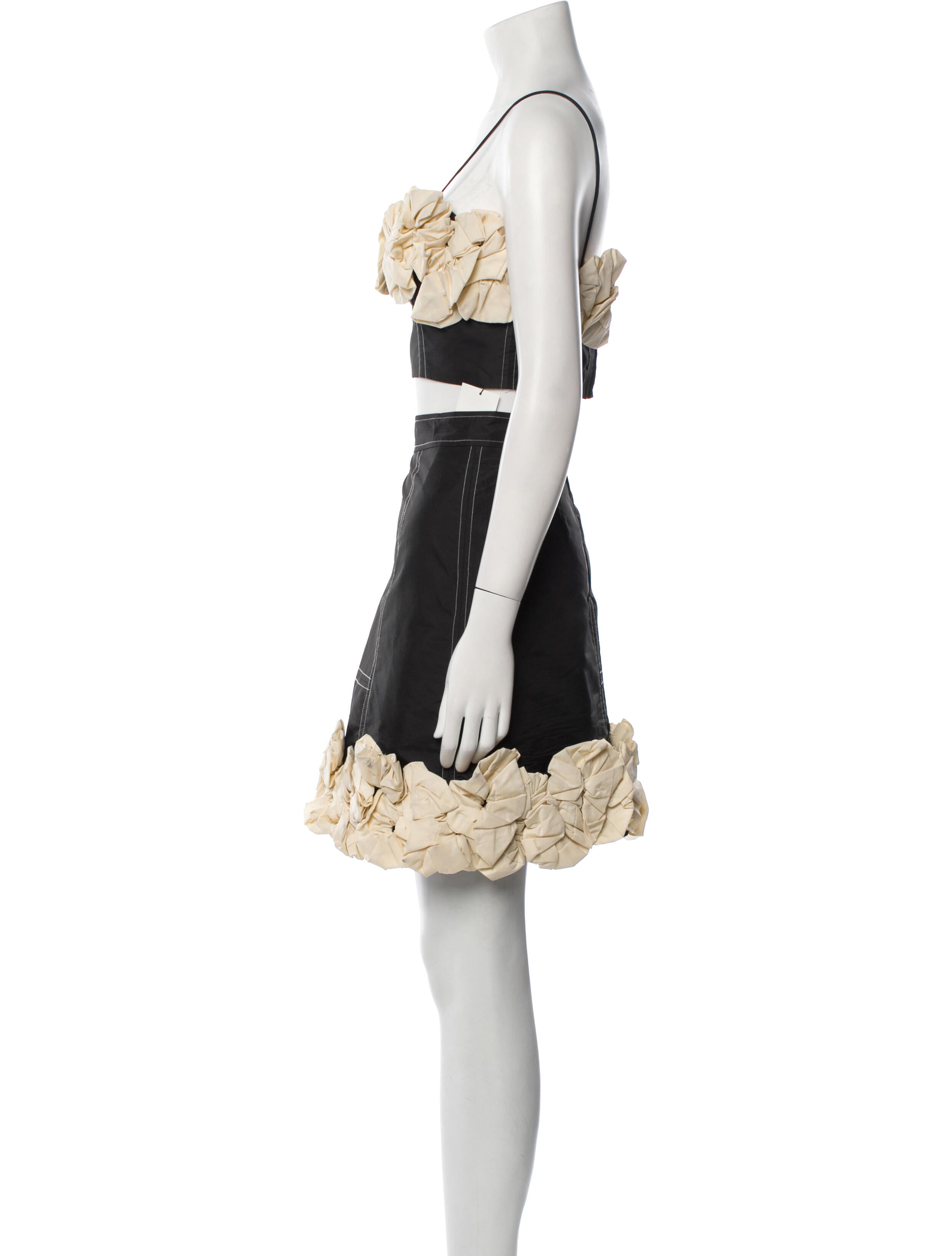 Ganni Printed Ruffle Embellishment Skirt Set