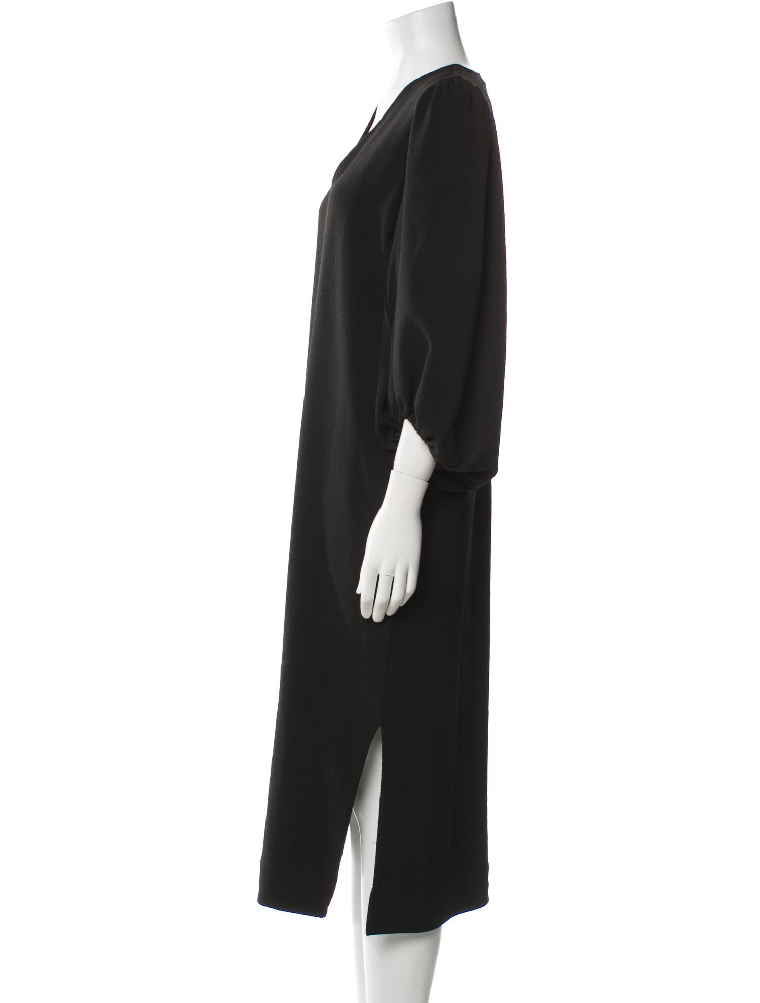 Ganni V-Neck Midi Length Dress