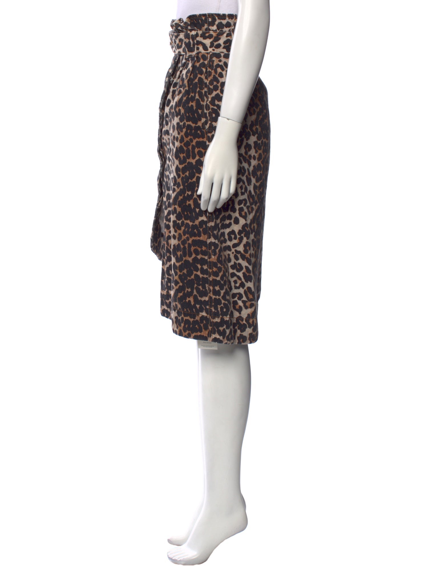 Ganni Animal Print Knee-Length Skirt