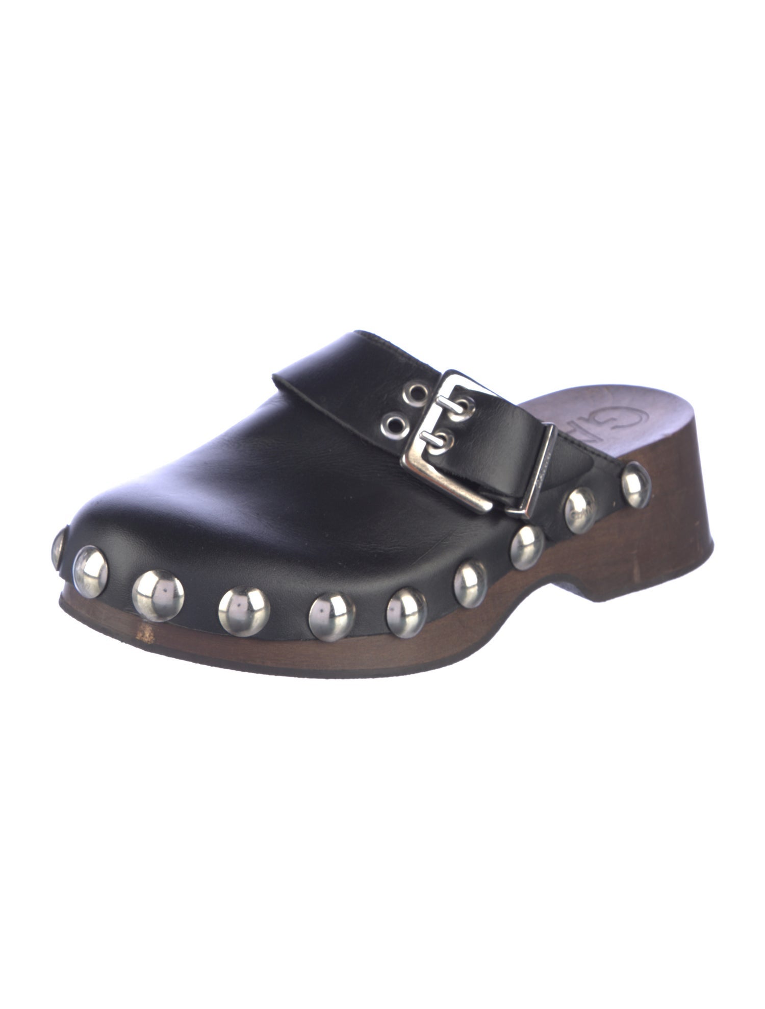 Ganni Leather Studded Accents Sneakers