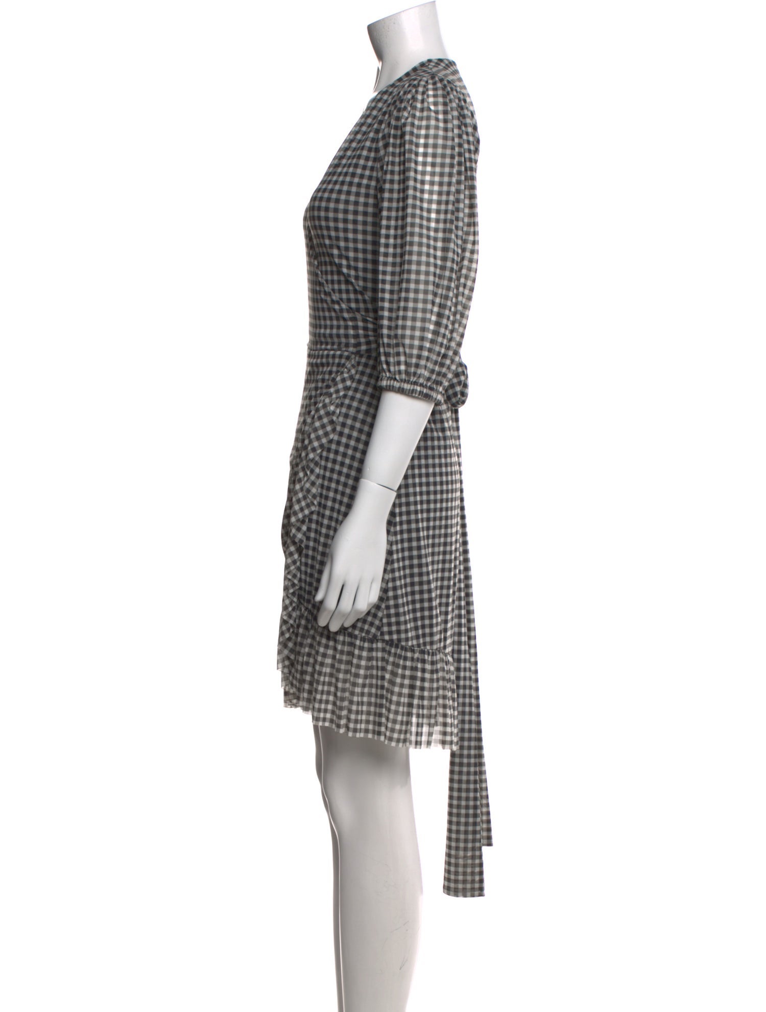 Ganni Plaid Print Mini Dress