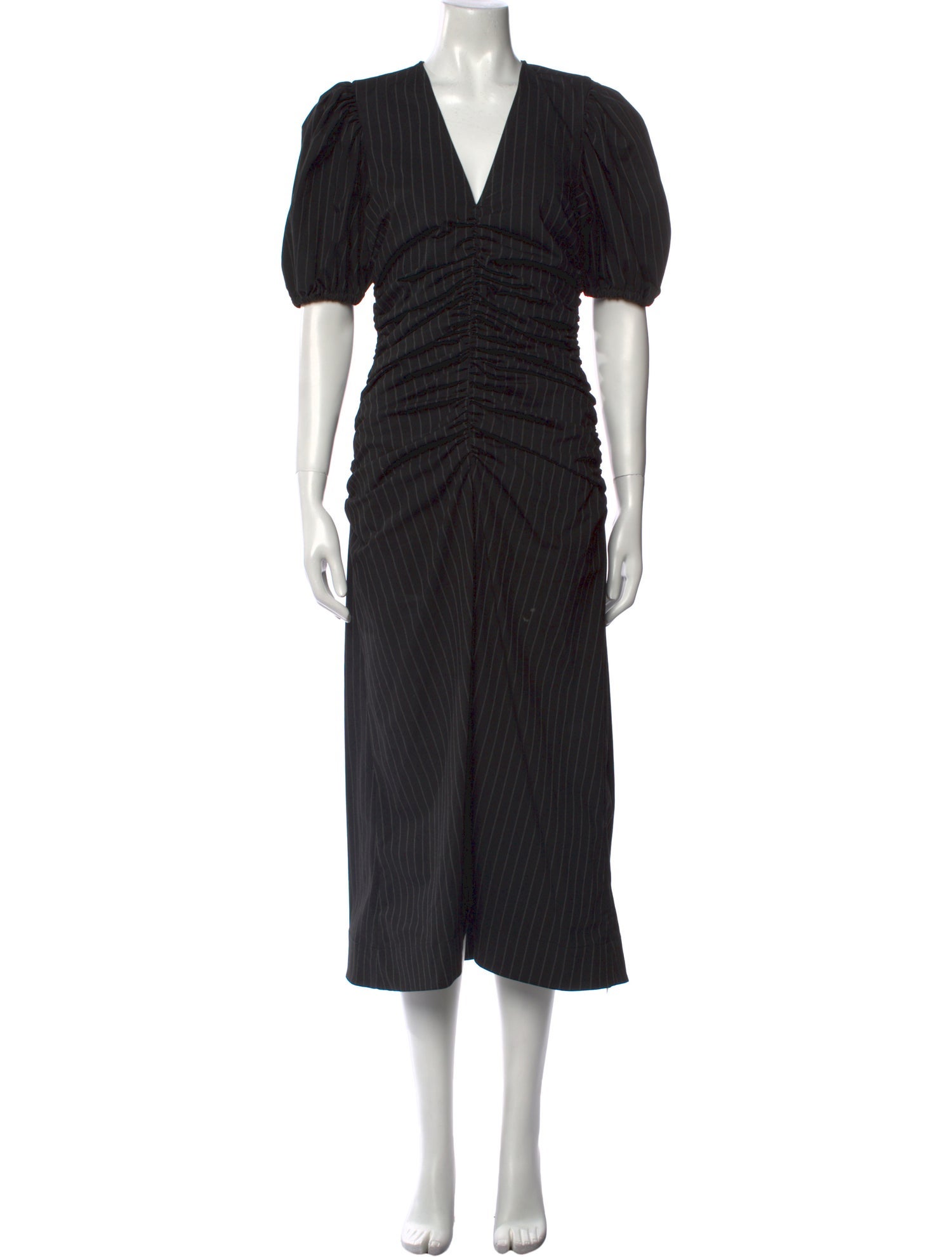 Ganni V-Neck Long Dress