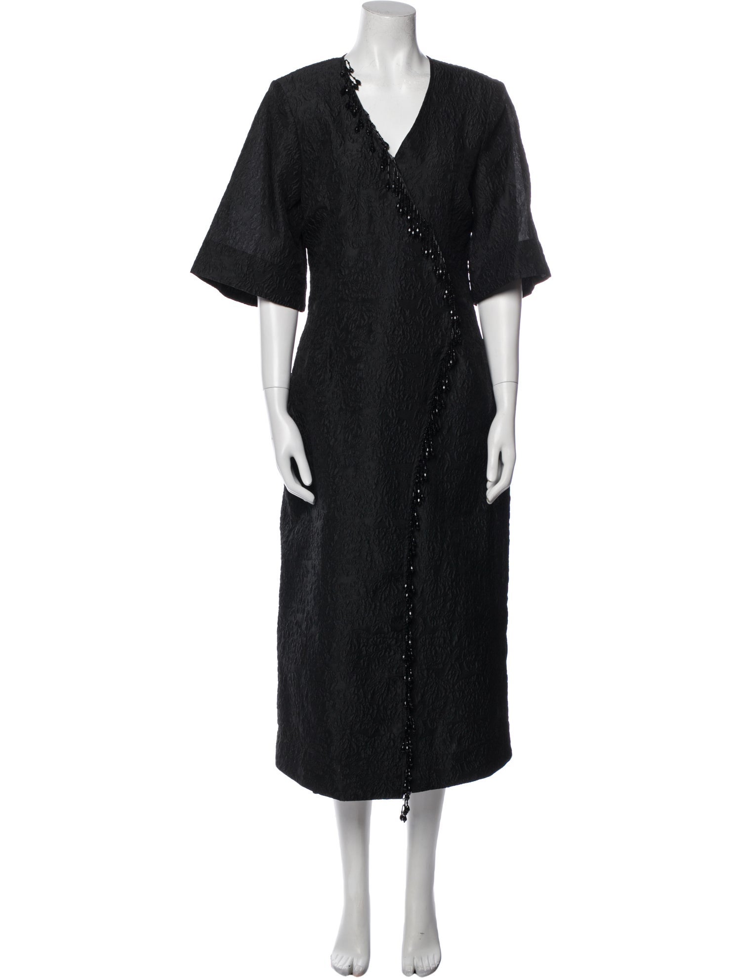 Ganni V-Neck Long Dress