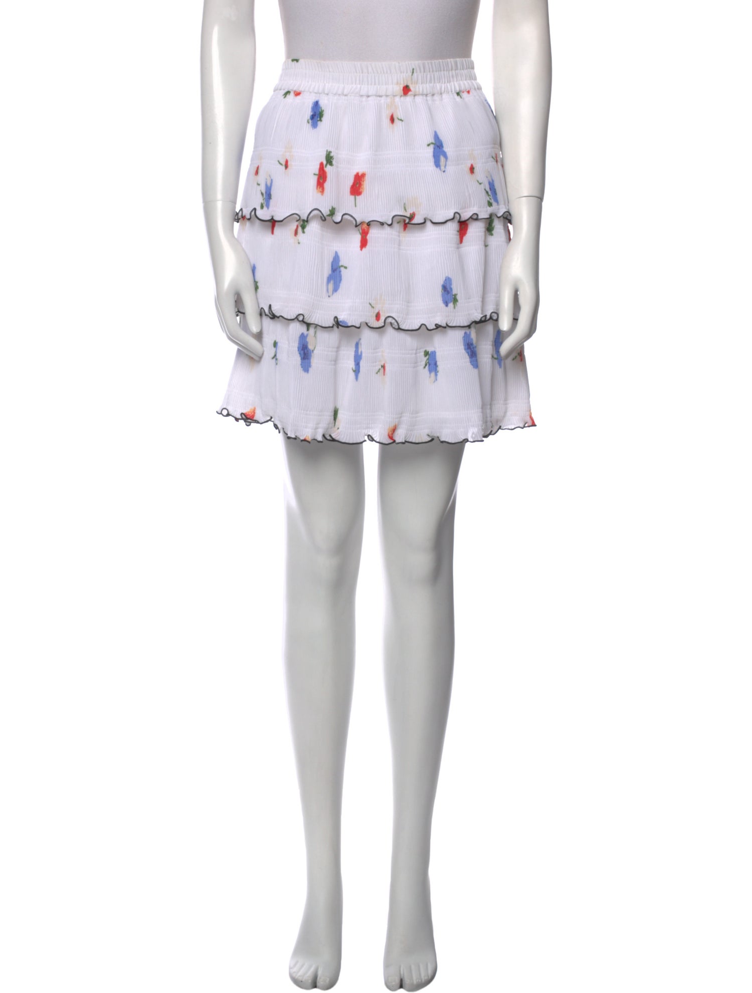 Ganni Floral Print Mini Skirt