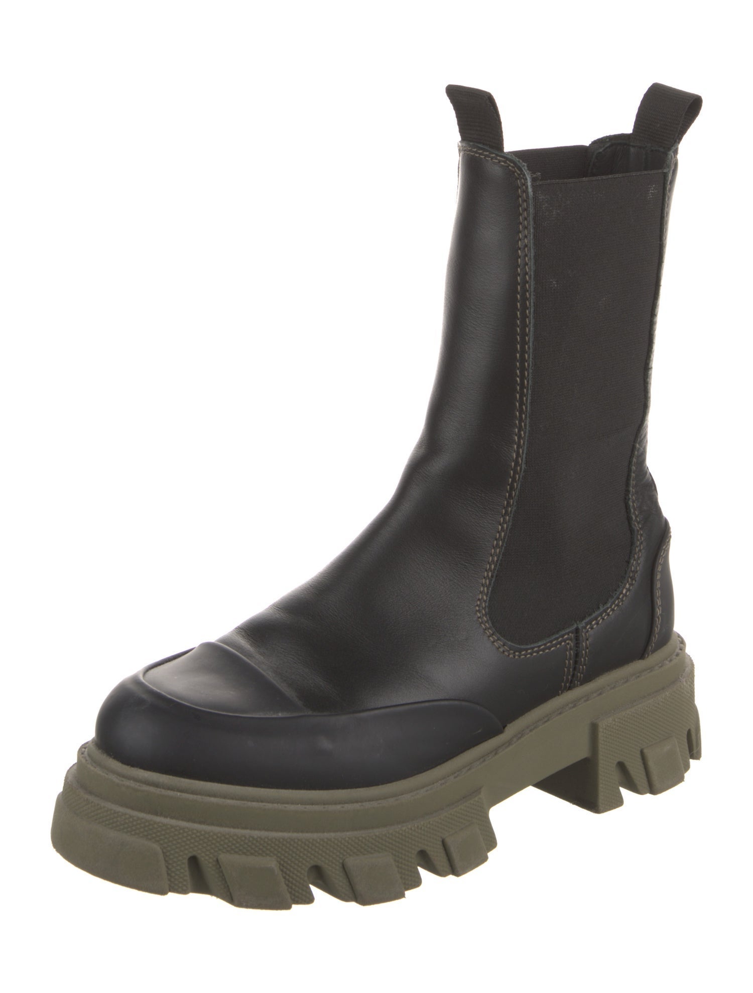 Ganni Leather Chelsea Boots