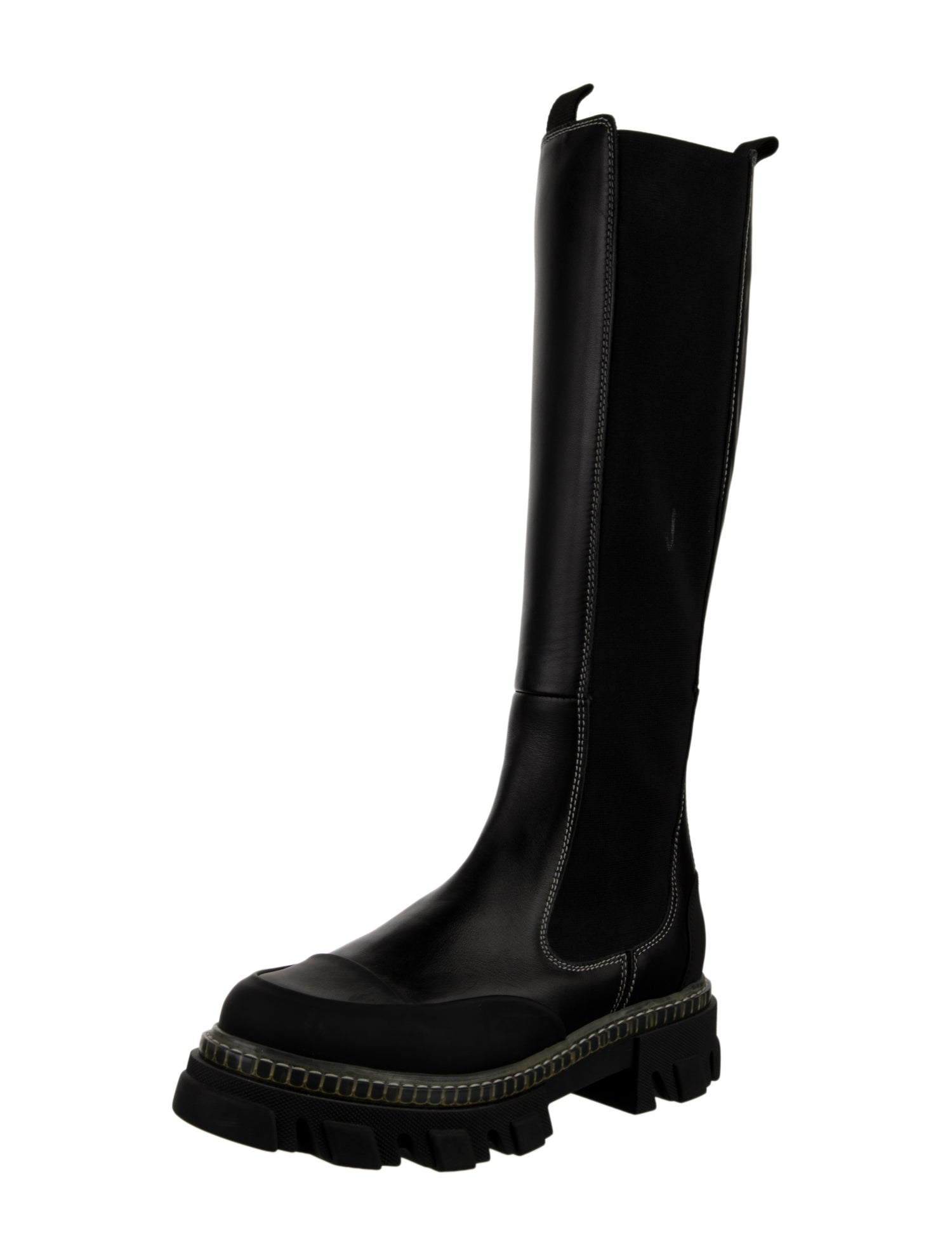 Ganni Leather Chelsea Boots