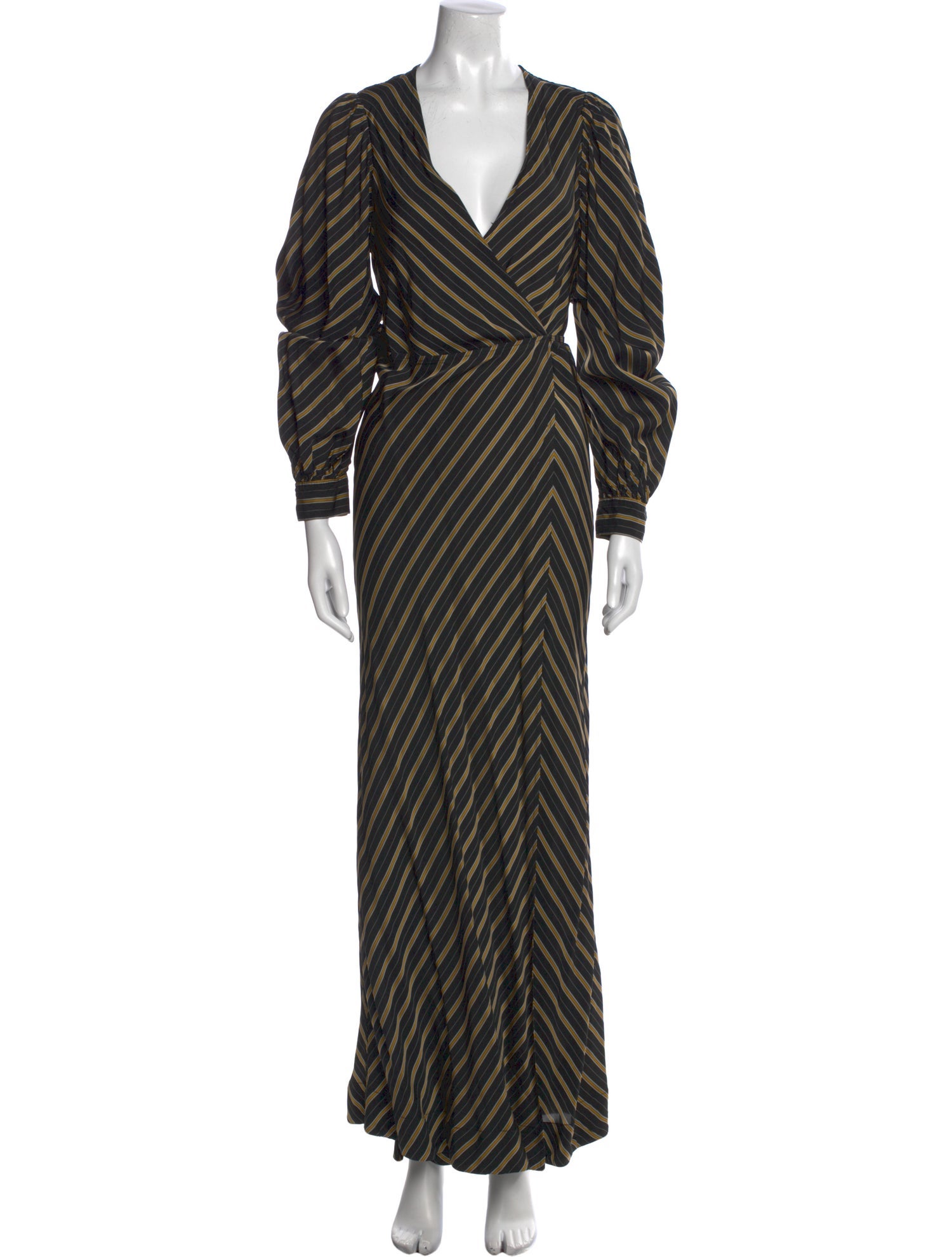 Ganni Striped Long Dress