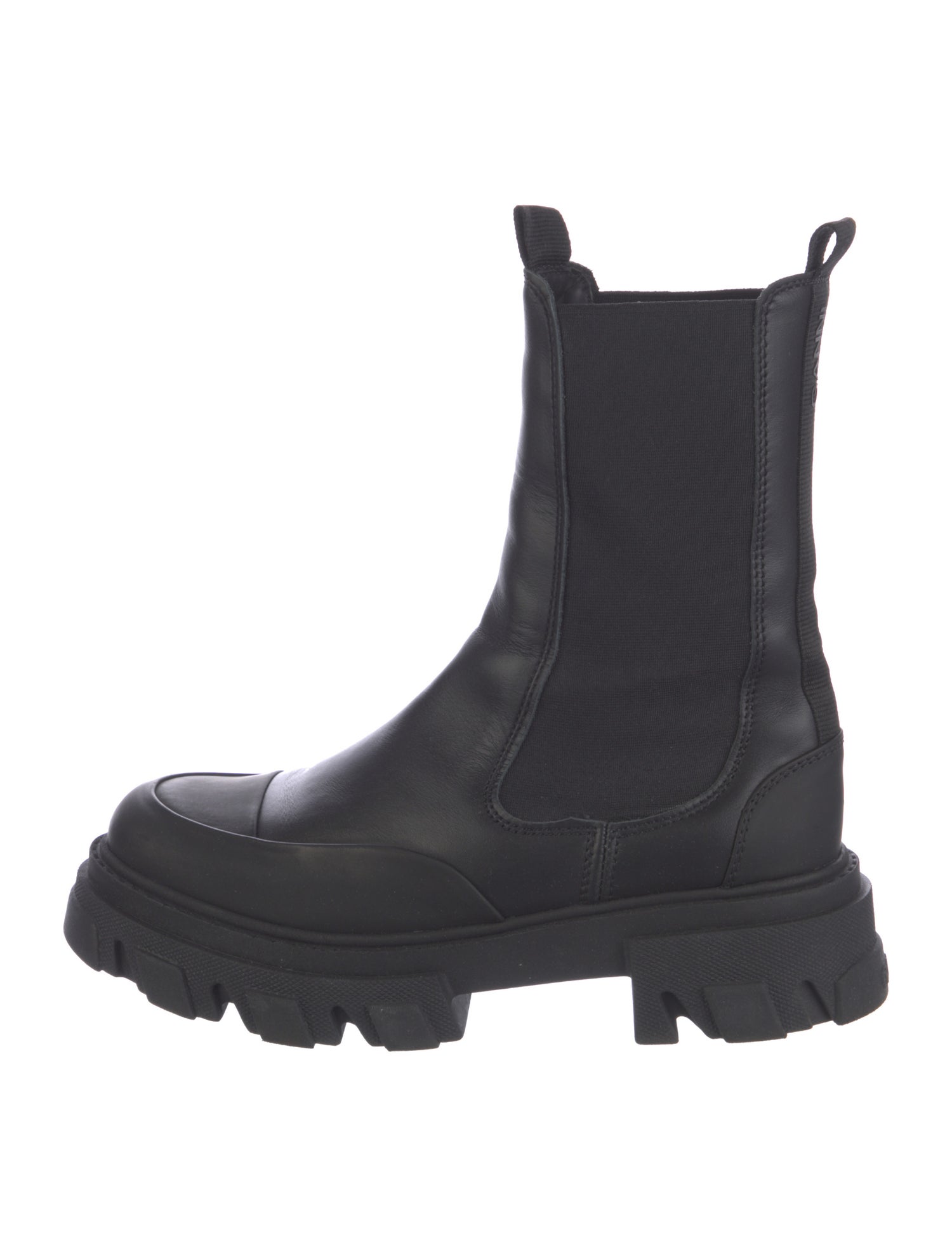 Ganni Leather Chelsea Boots