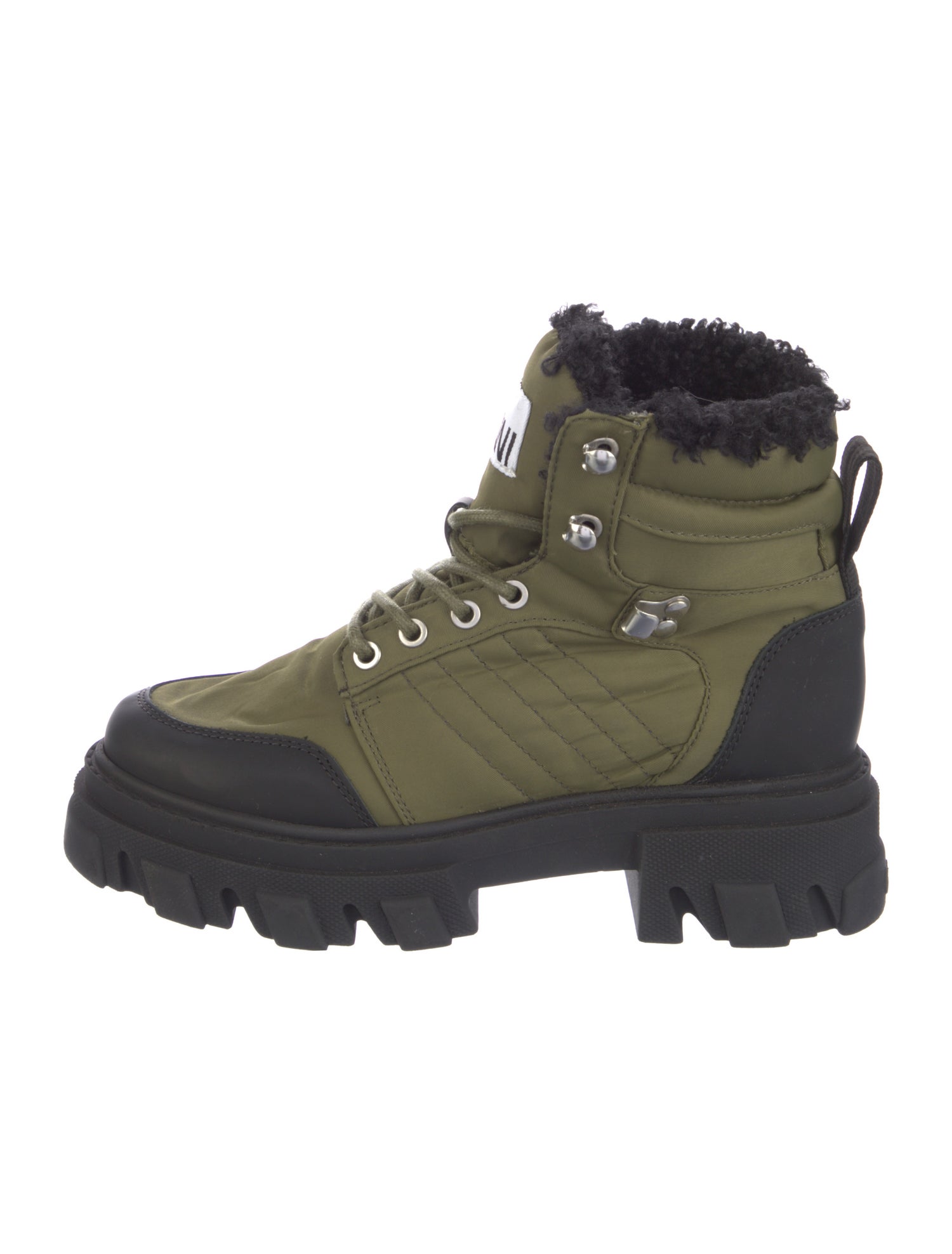 Ganni Nylon Combat Boots