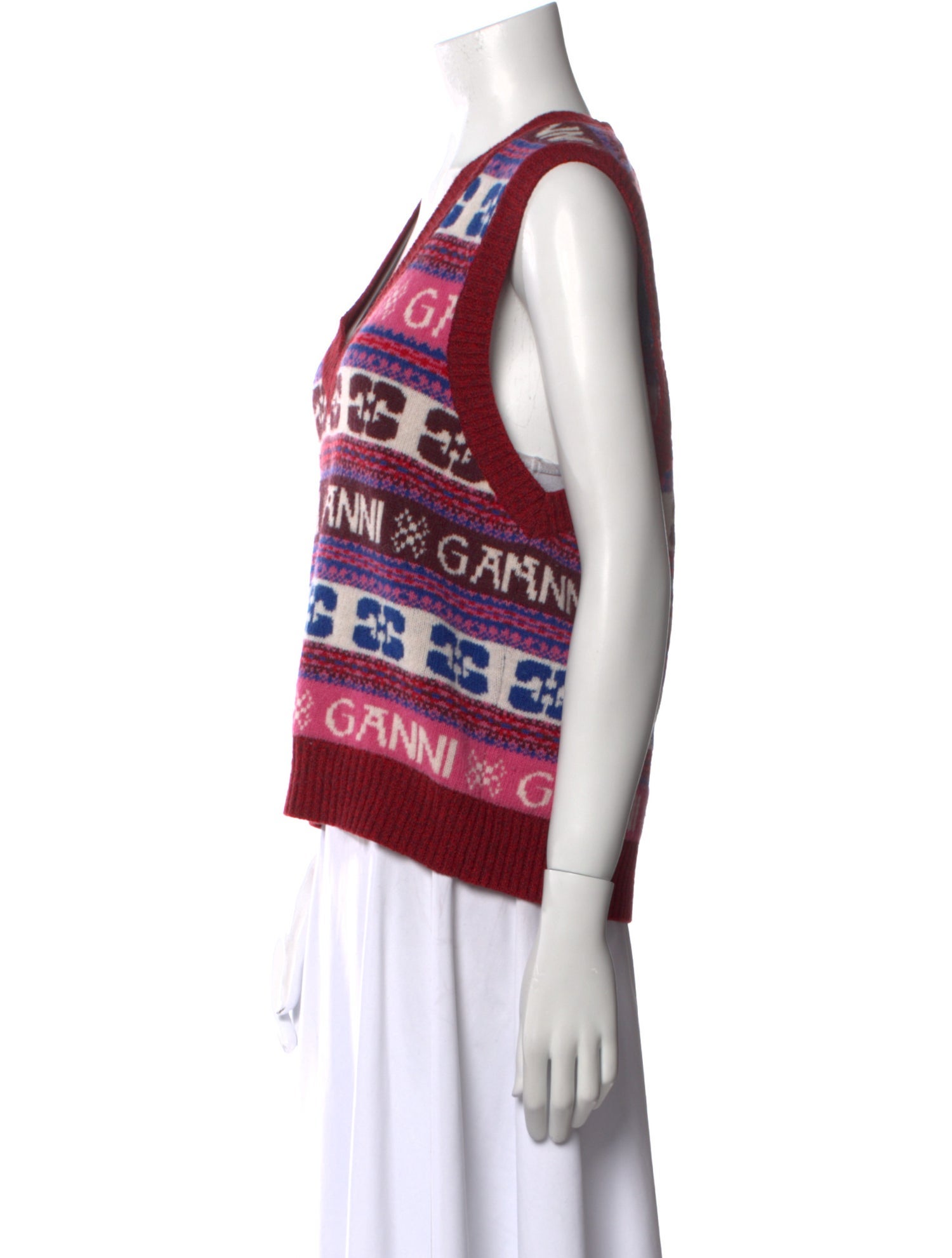 Ganni Wool Printed Sweater