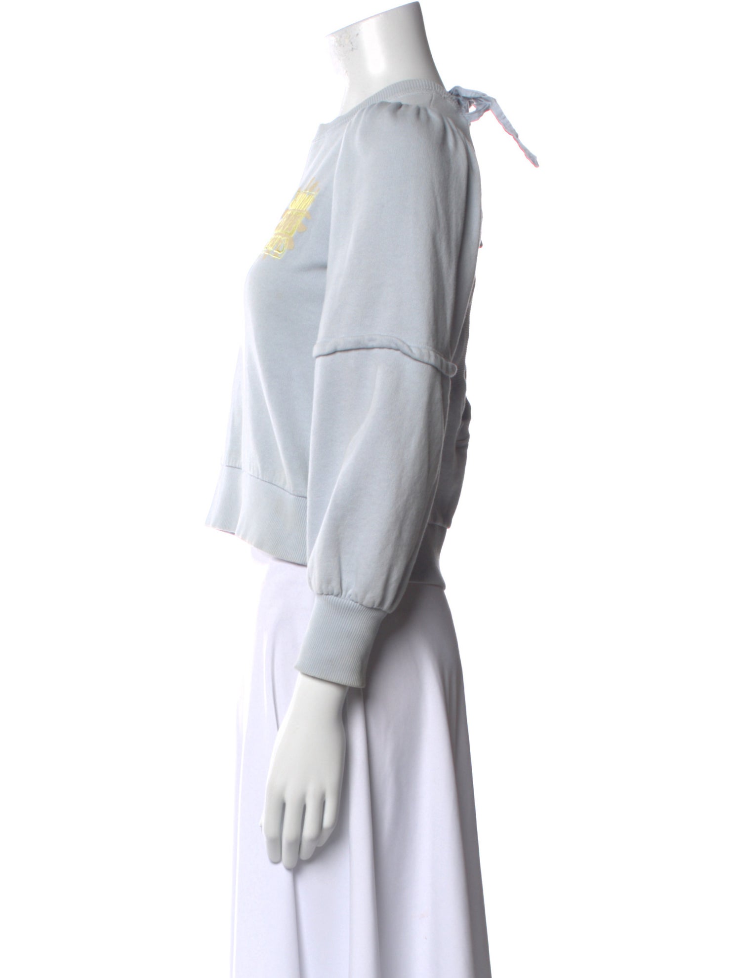 Ganni Crew Neck Three-Quarter Sleeve Sweatshirt