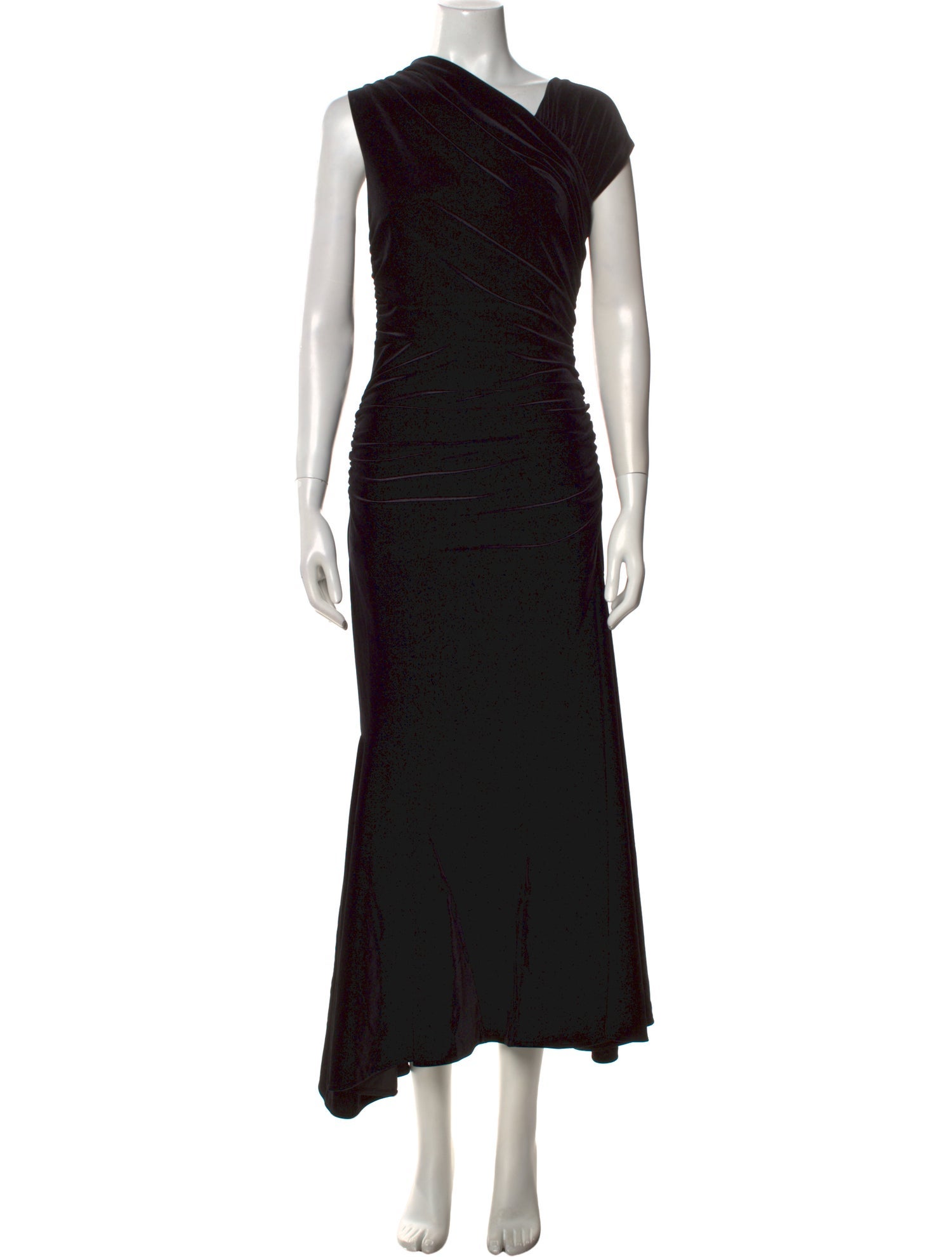 Ganni One-Shoulder Long Dress