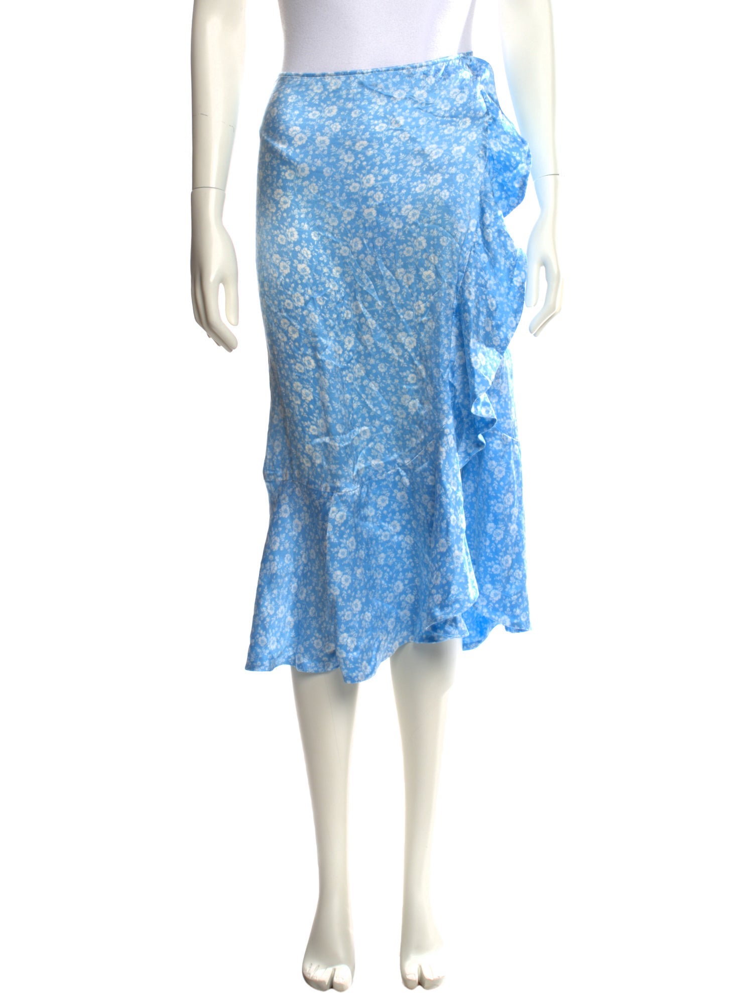 Ganni Silk Knee-Length Skirt