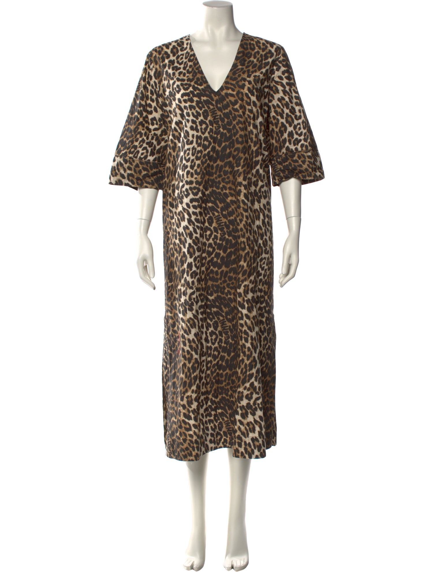 Ganni Animal Print Long Dress