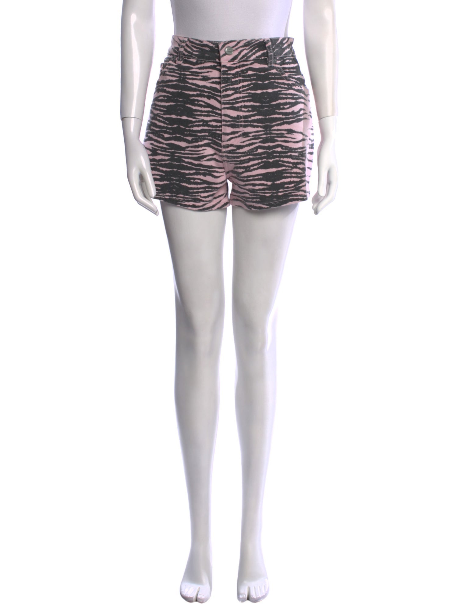 Ganni Animal Print Mini Shorts