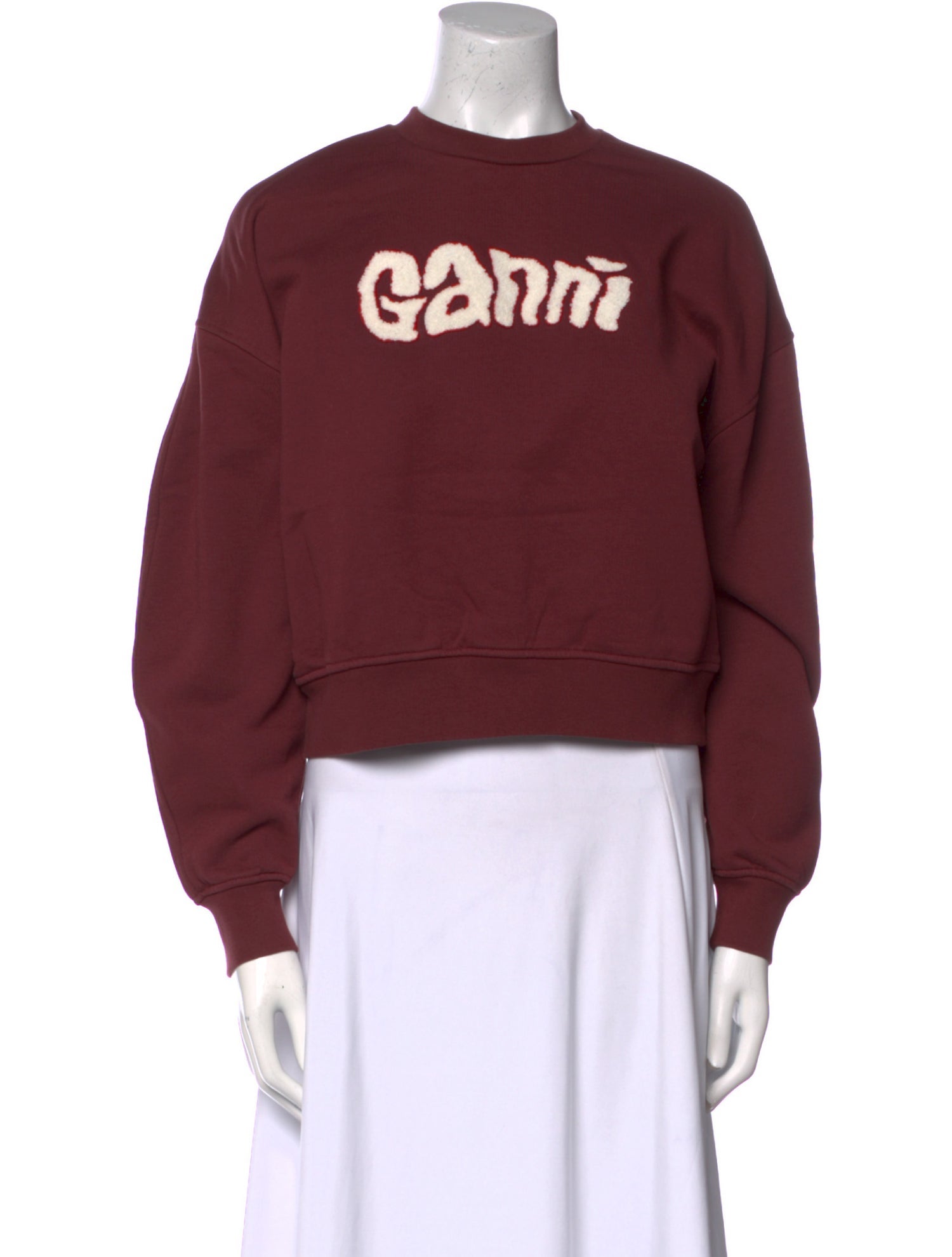 Ganni Graphic Print Crew Neck Sweatshirt