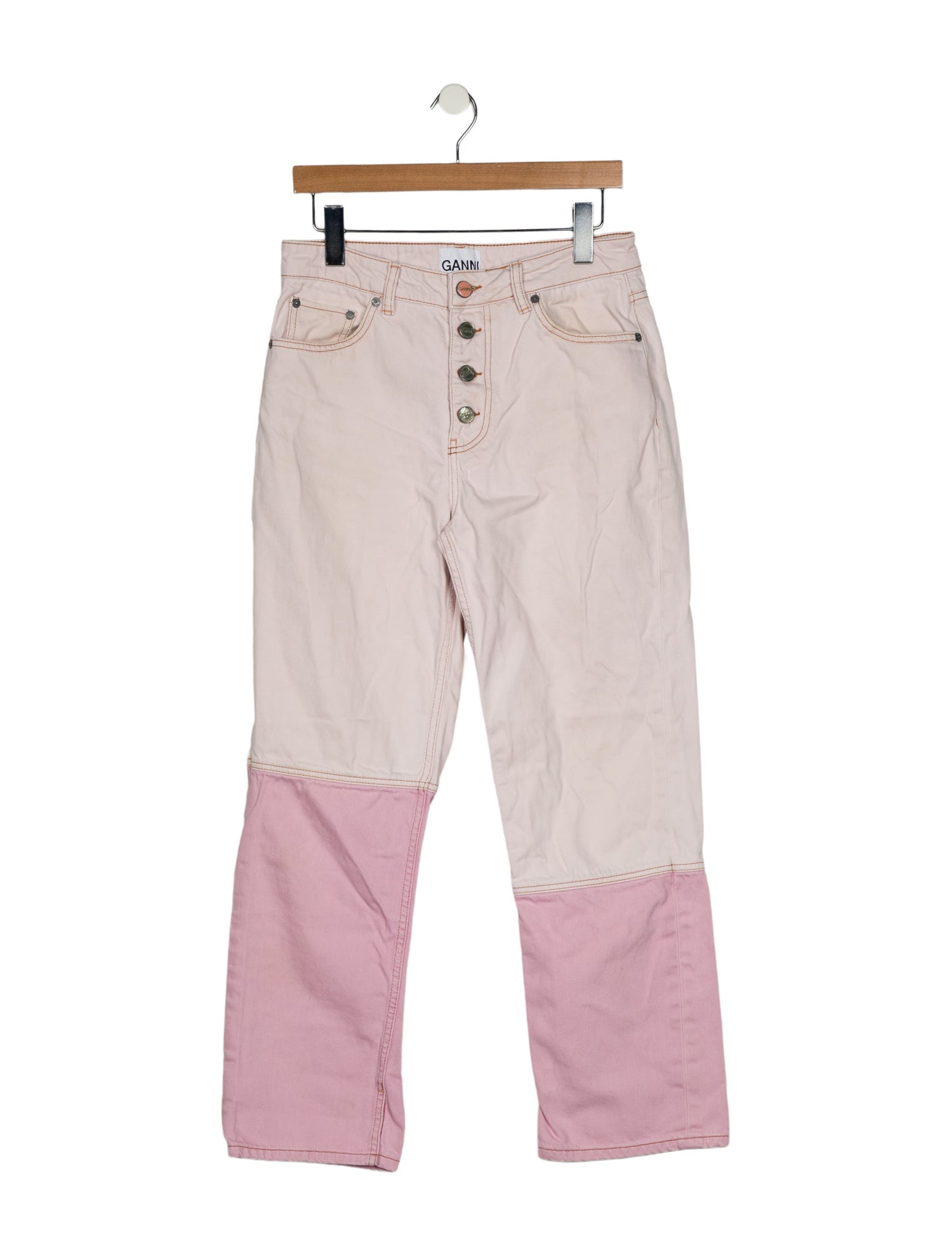 Ganni Mid-Rise Straight Leg Jeans