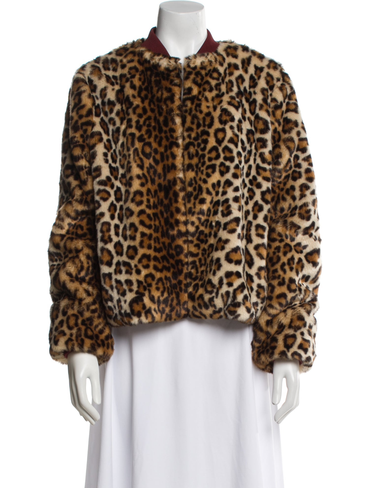 Ganni Animal Print Faux Fur Jacket
