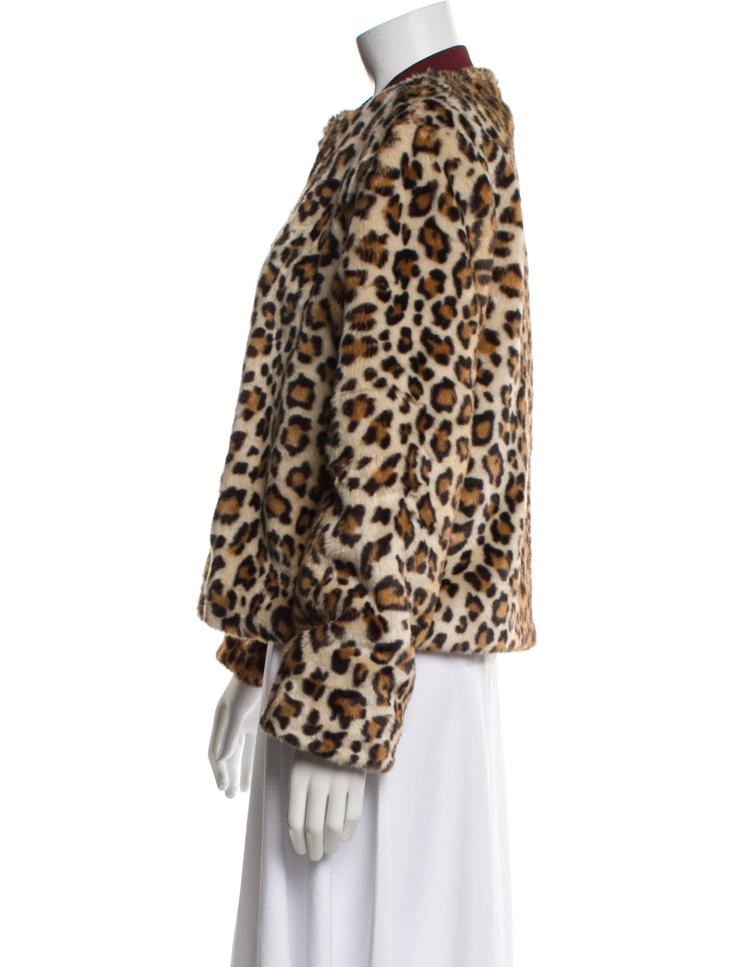 Ganni Animal Print Faux Fur Jacket