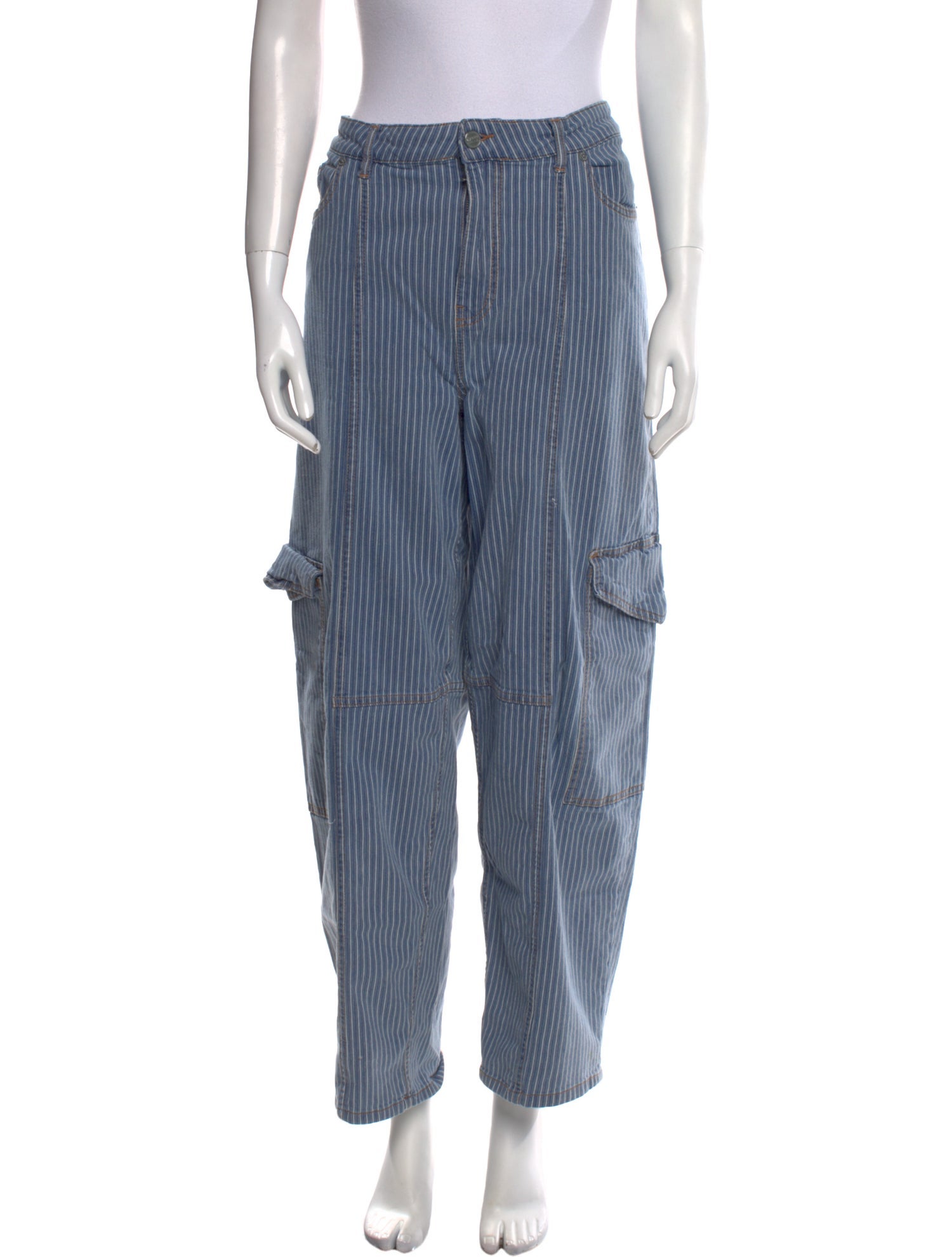 Ganni Striped Straight Leg Pants