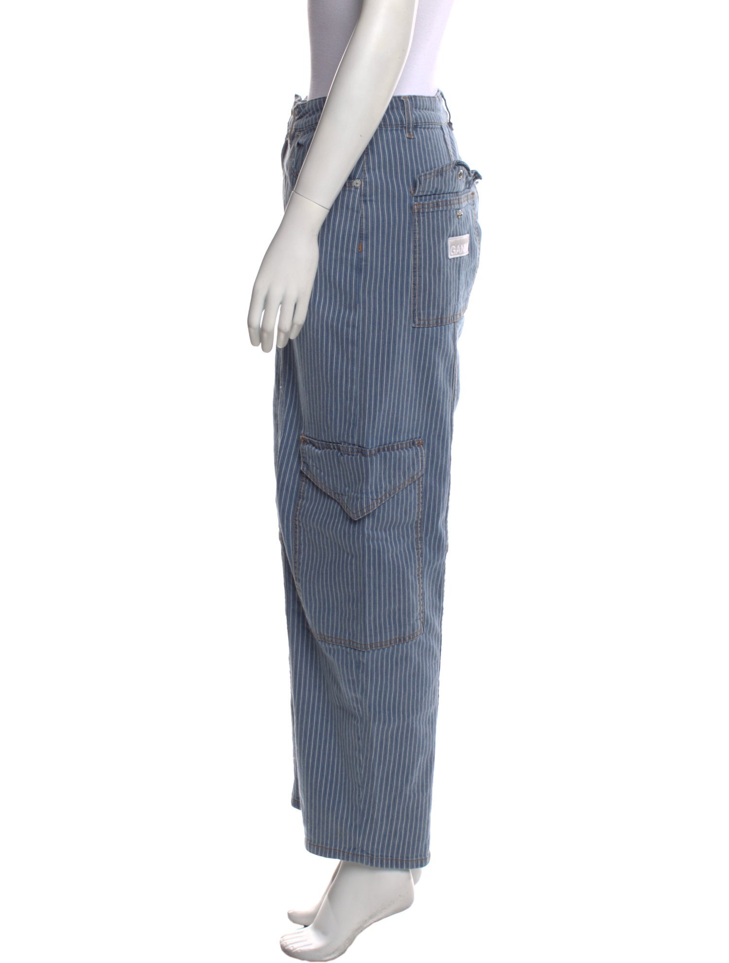 Ganni Striped Straight Leg Pants